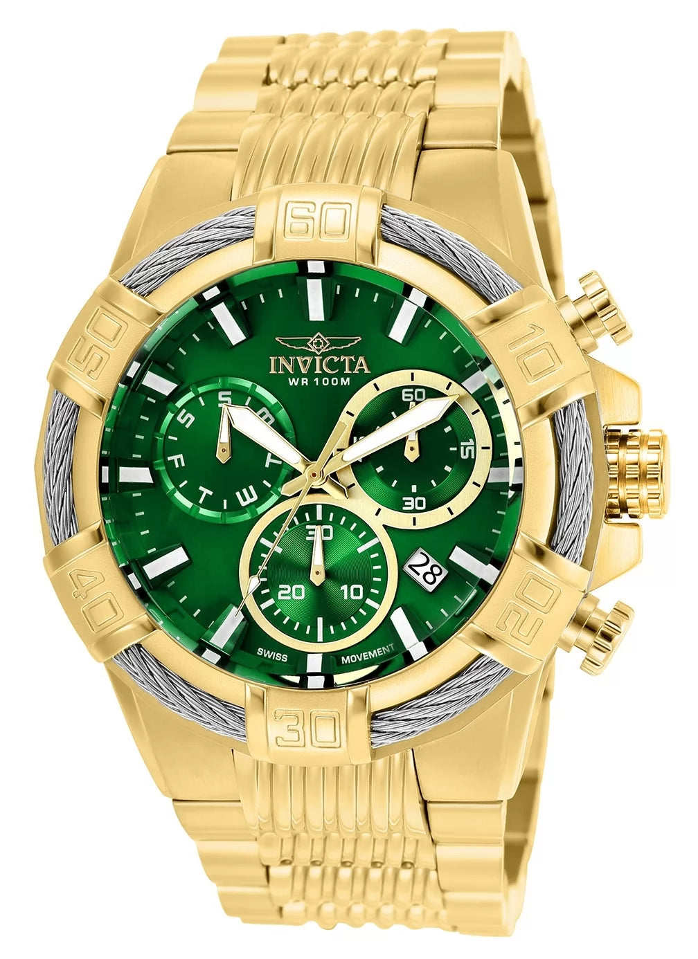 Invicta Men's 25869 Bolt Quartz Chronograph Green Dial Watch