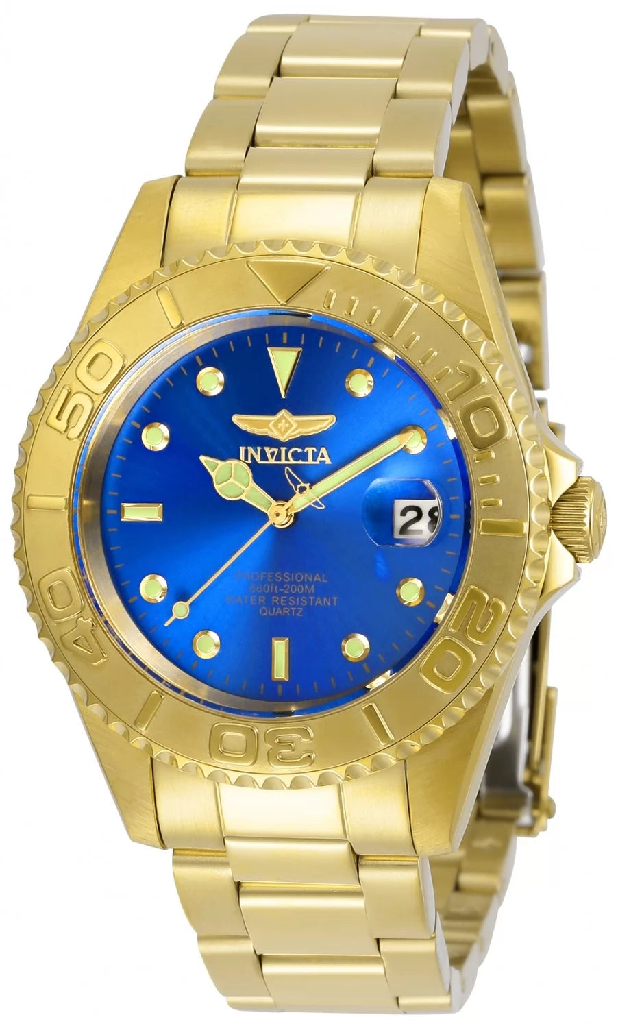 Invicta Men's 29940 Pro Diver Quartz 3 Hand Blue Dial Watch