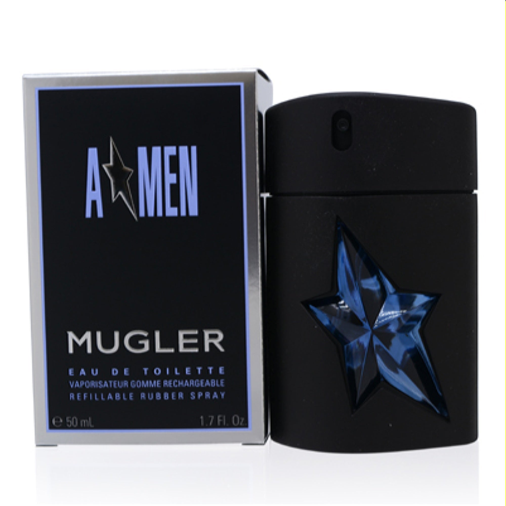 Mugler Men's Angel Men Thierry Mugler Edt Spray Refillable Rubber Flask 1.7 Oz (50 Ml) 3439600055740