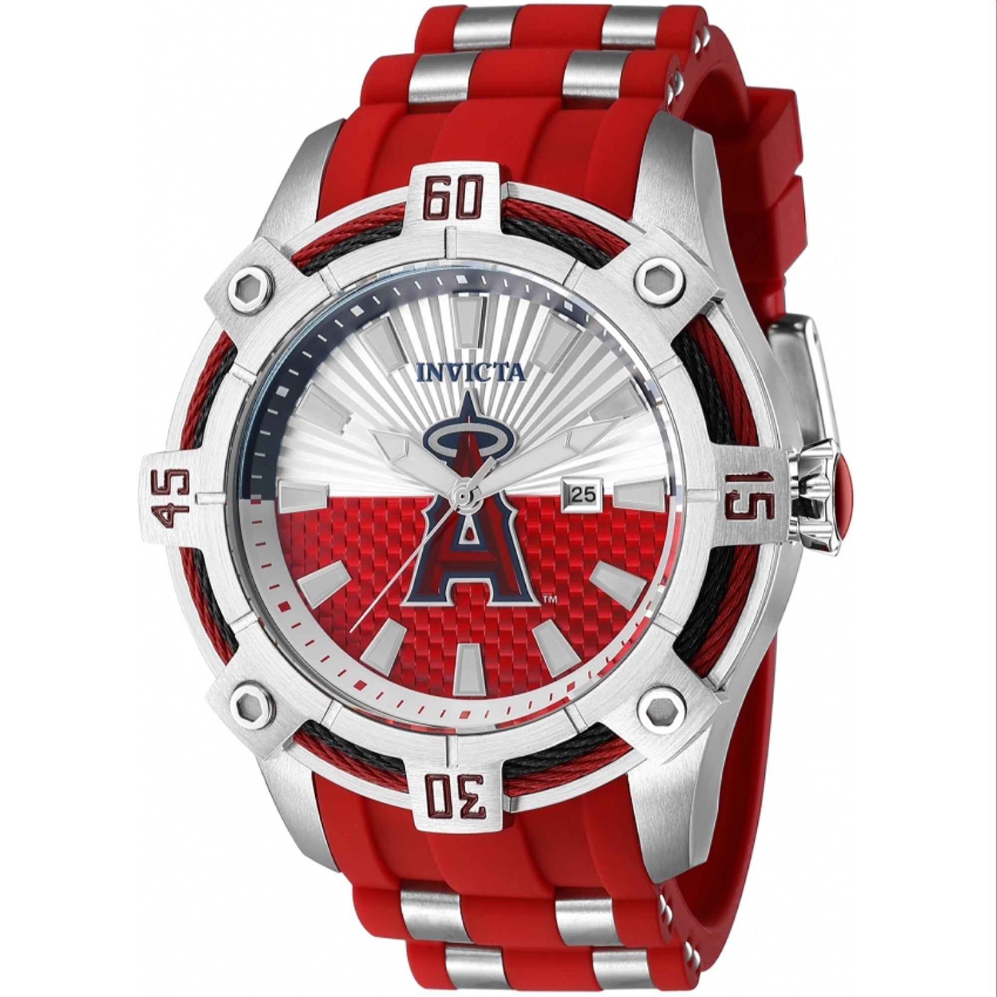 Invicta MLB Quartz MLB Angels Red Dial Men's Watch 43271
