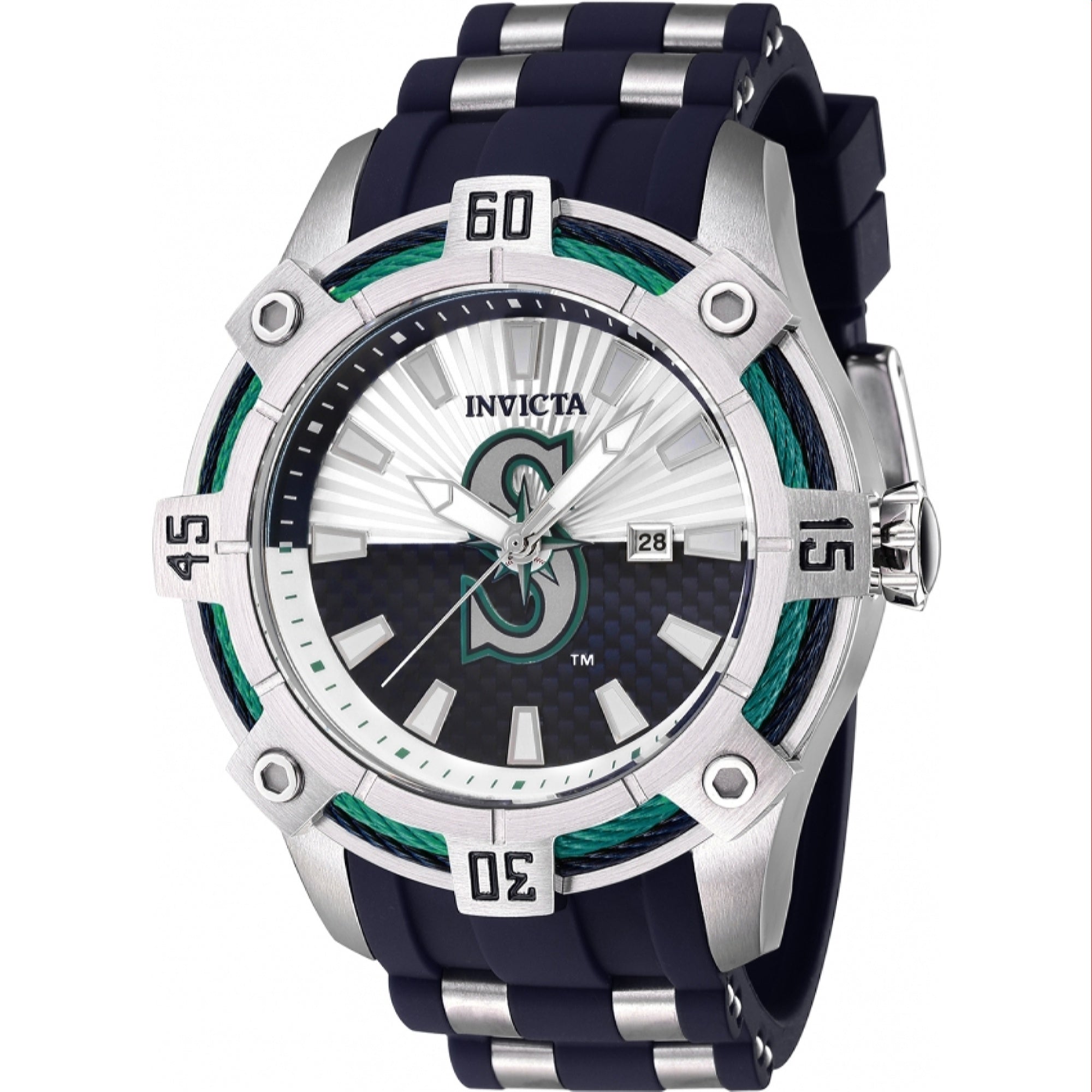 Invicta MLB Quartz MLB Mariners Black Dial Men's Watch 43294