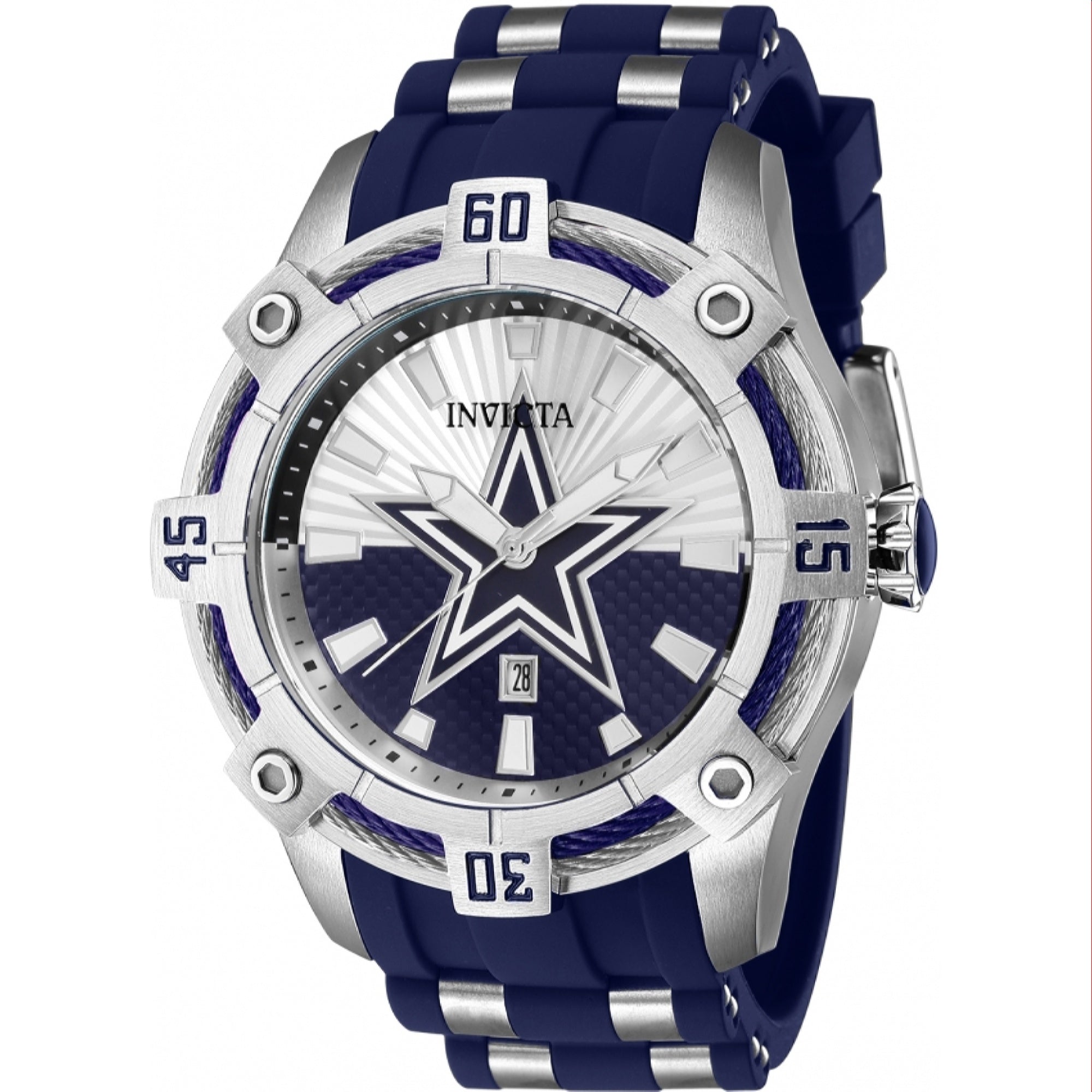 Invicta NFL Quartz NFL Cowboys Silver Dial Men's Watch 43323