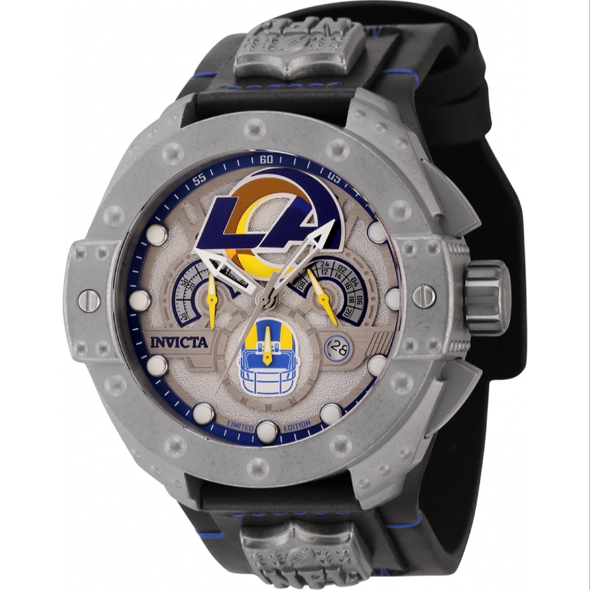 Invicta Quartz NFL Rams Gun Metal Dial Men's Watch 45121