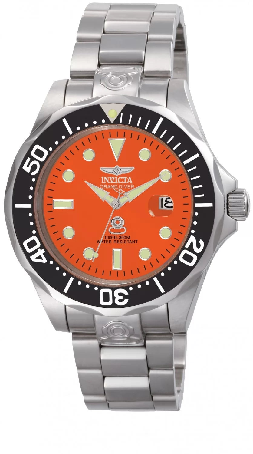 Invicta Men's 4186 Pro Diver Automatic 3 Hand Orange Dial Watch