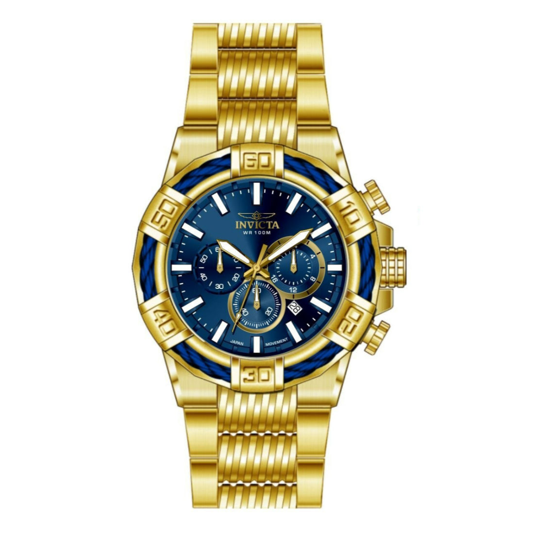 Invicta Quartz Bolt Blue Dial Men's Watch 49904