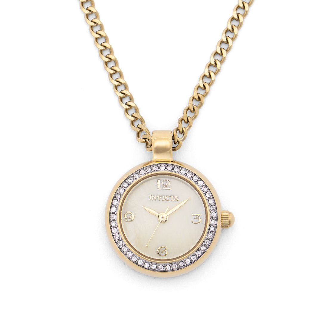Invicta Quartz Mini Gold Dial Women's Necklace Watch 49932