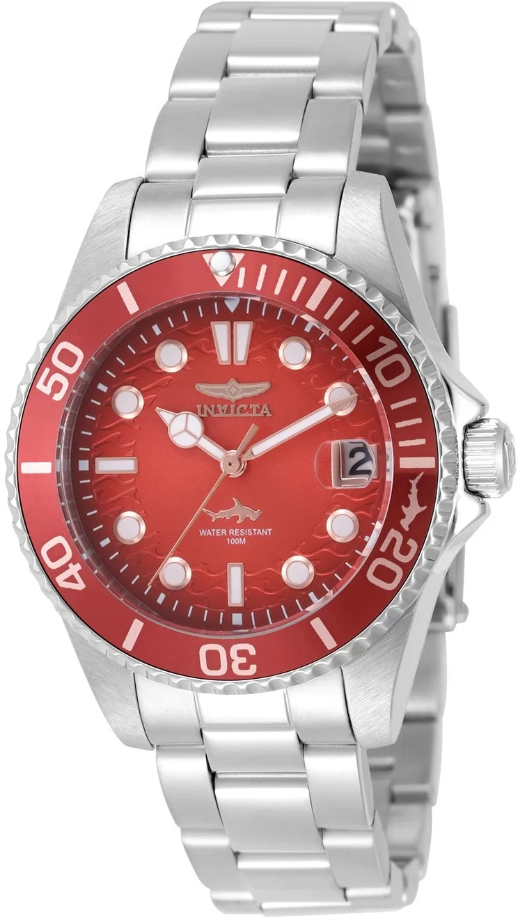 InvictaWomen's 50905 Pro Diver Quartz PC32 Burgundy Dial Watch