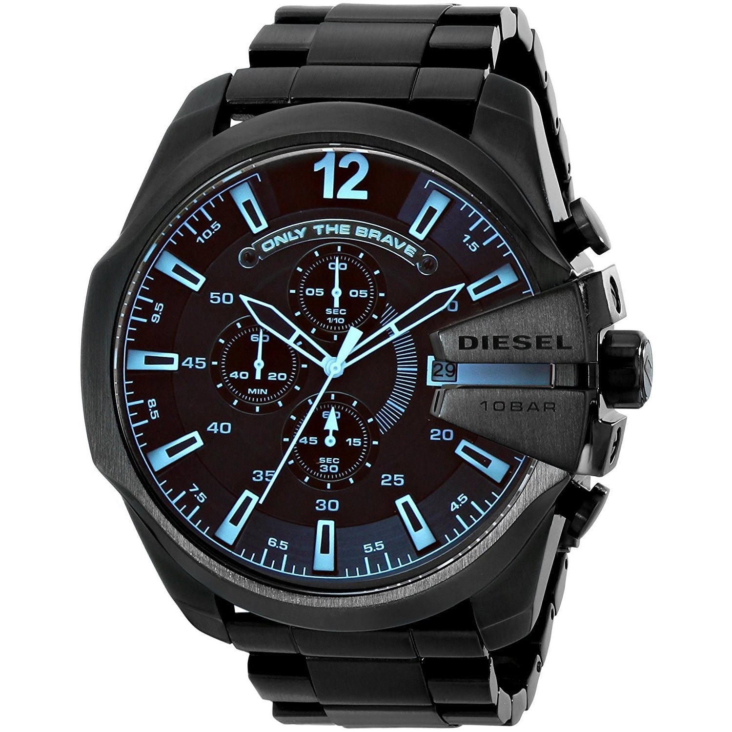 Diesel Mega Chief Quartz Chronograph Black Dial Men's Watch DZ4318