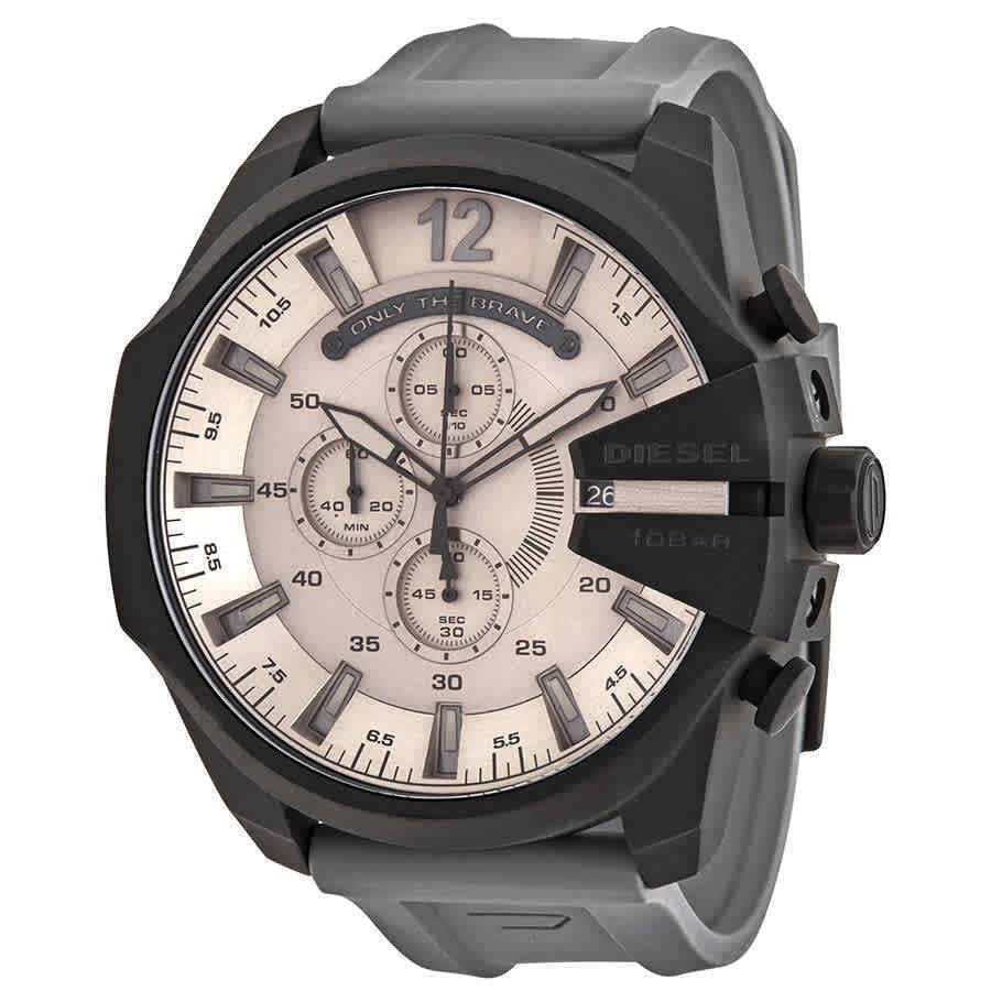 Diesel Mega Chief Quartz Chronograph Grey Dial Men's Watch DZ4496