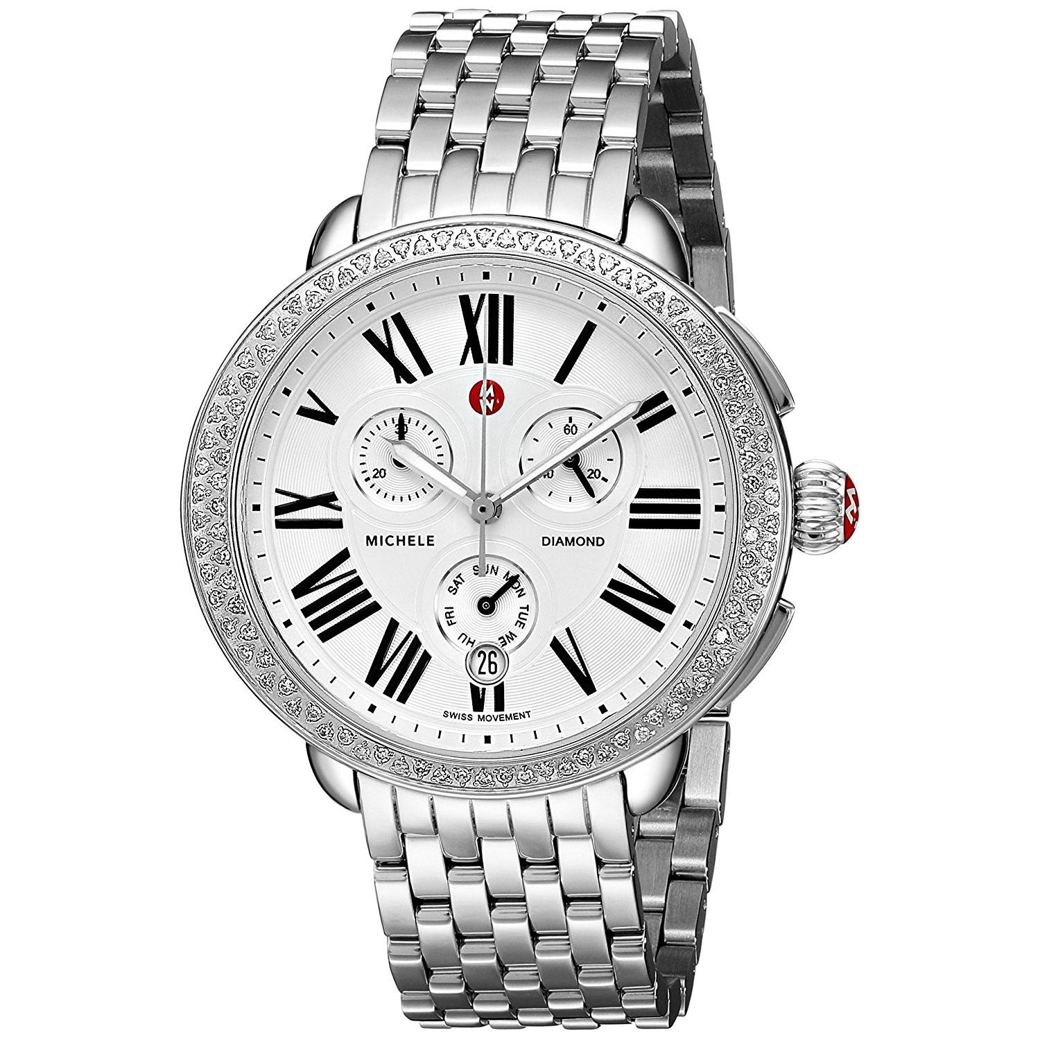 Michele Serein Quartz Chronograph Diamond Silver Dial Women's Watch MWW21A000001
