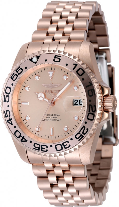Invicta Quartz Pro Diver Rose Gold Dial Women's Watch 48386