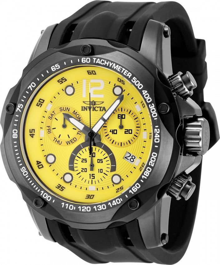 Invicta Quartz Speedway Yellow Dial Men's Watch 48908
