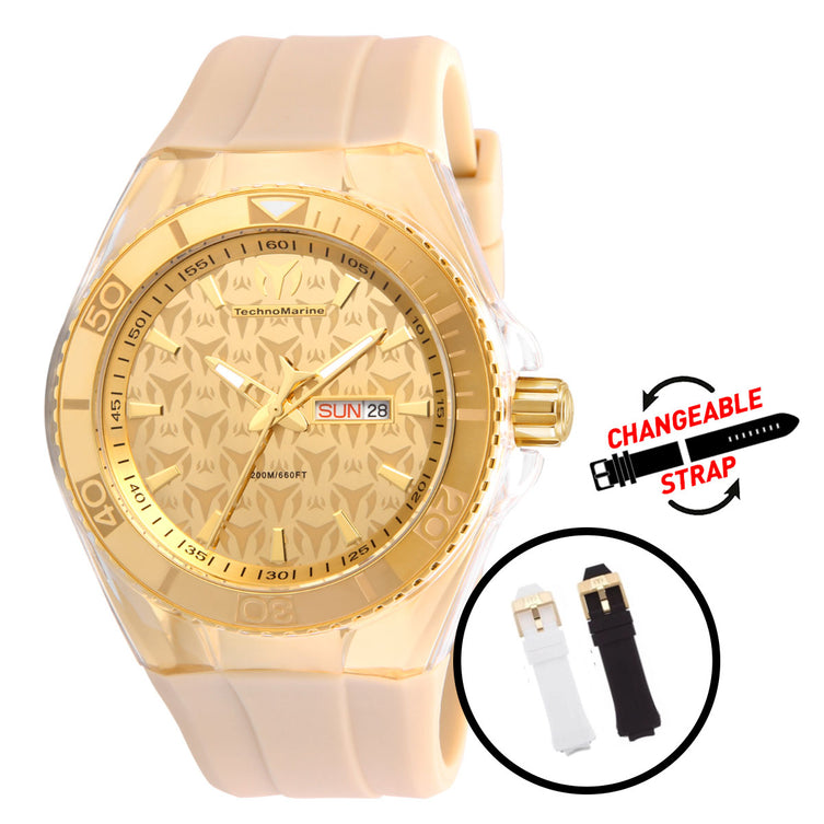 TechnoMarine Quartz Cruise Gold Dial Men's Watch TM-115064