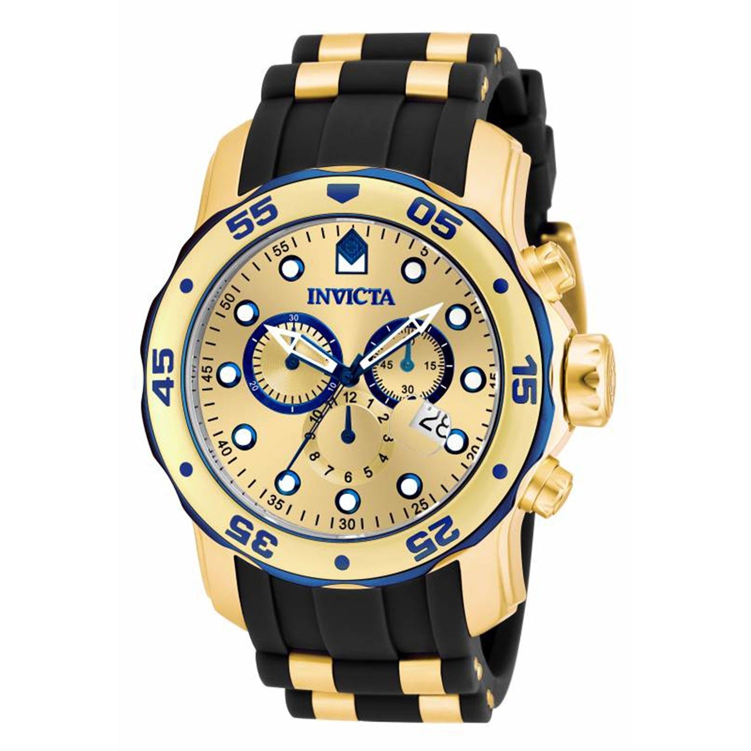 Invicta Pro Diver Quartz Scuba Multi-Function Gold-Tone Dial Men's Watch 17887
