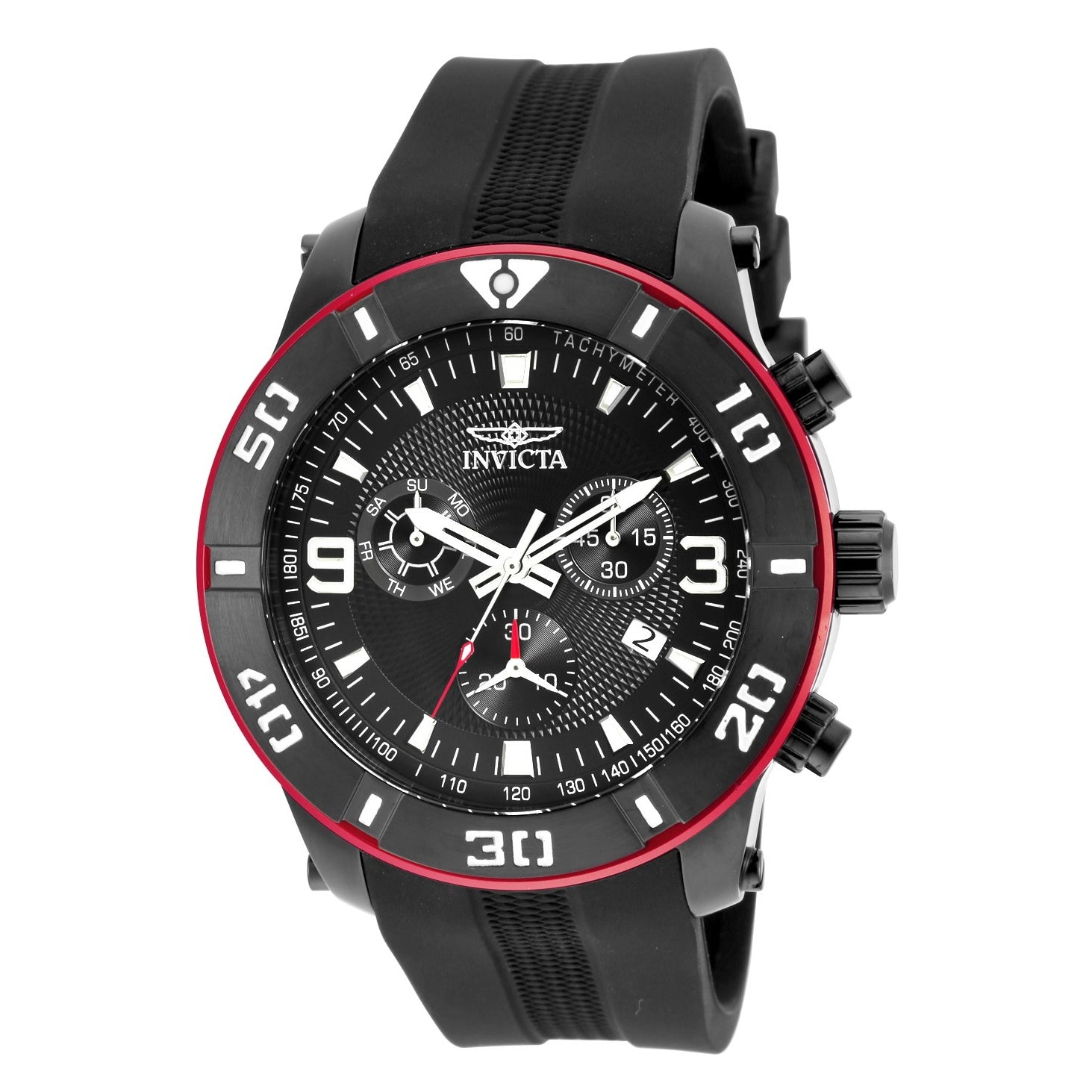 Invicta Pro Diver Quartz Chronograph Black Dial Men's Watch 19825