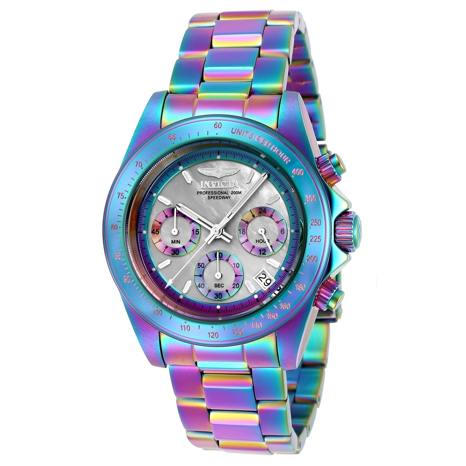 Invicta Speedway Quartz Platinum Dial Men's Watch 23942