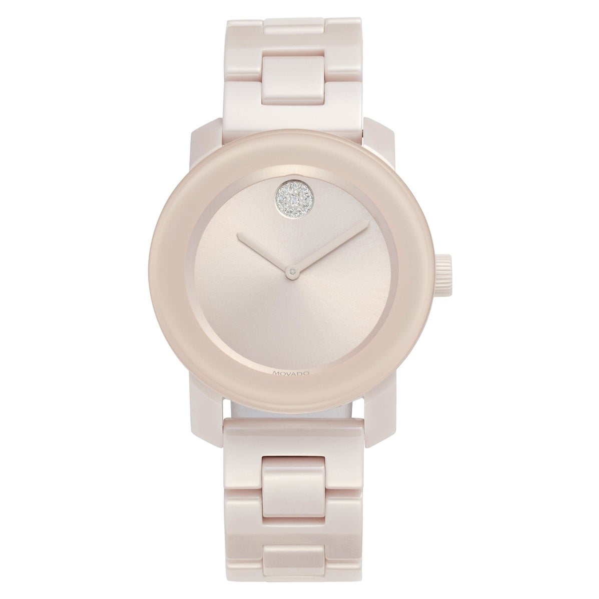 Movado Bold Quartz Crystal Pink Dial Women's Watch 3600536