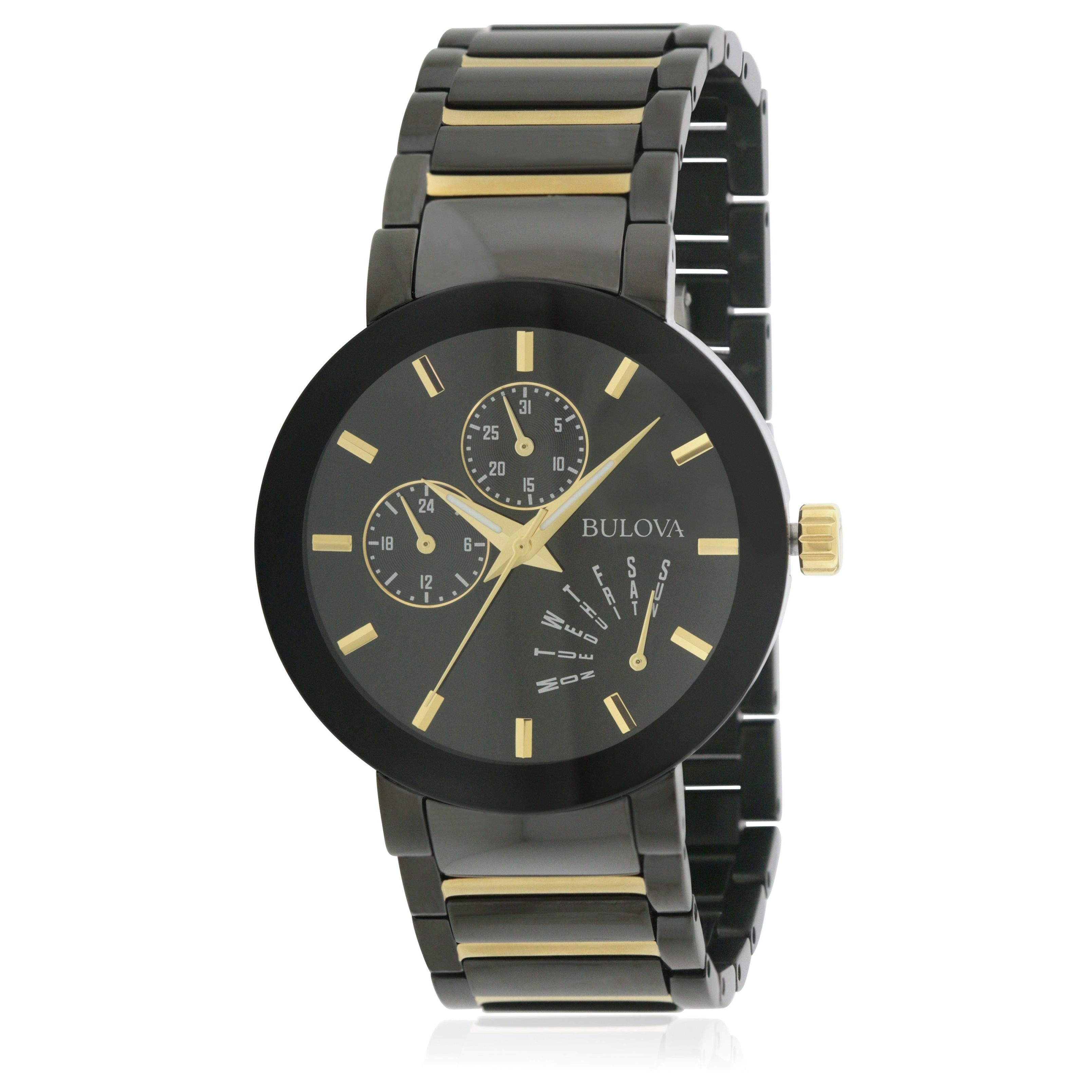 Bulova Modern Quartz Black Dial Men's Watch 98C124