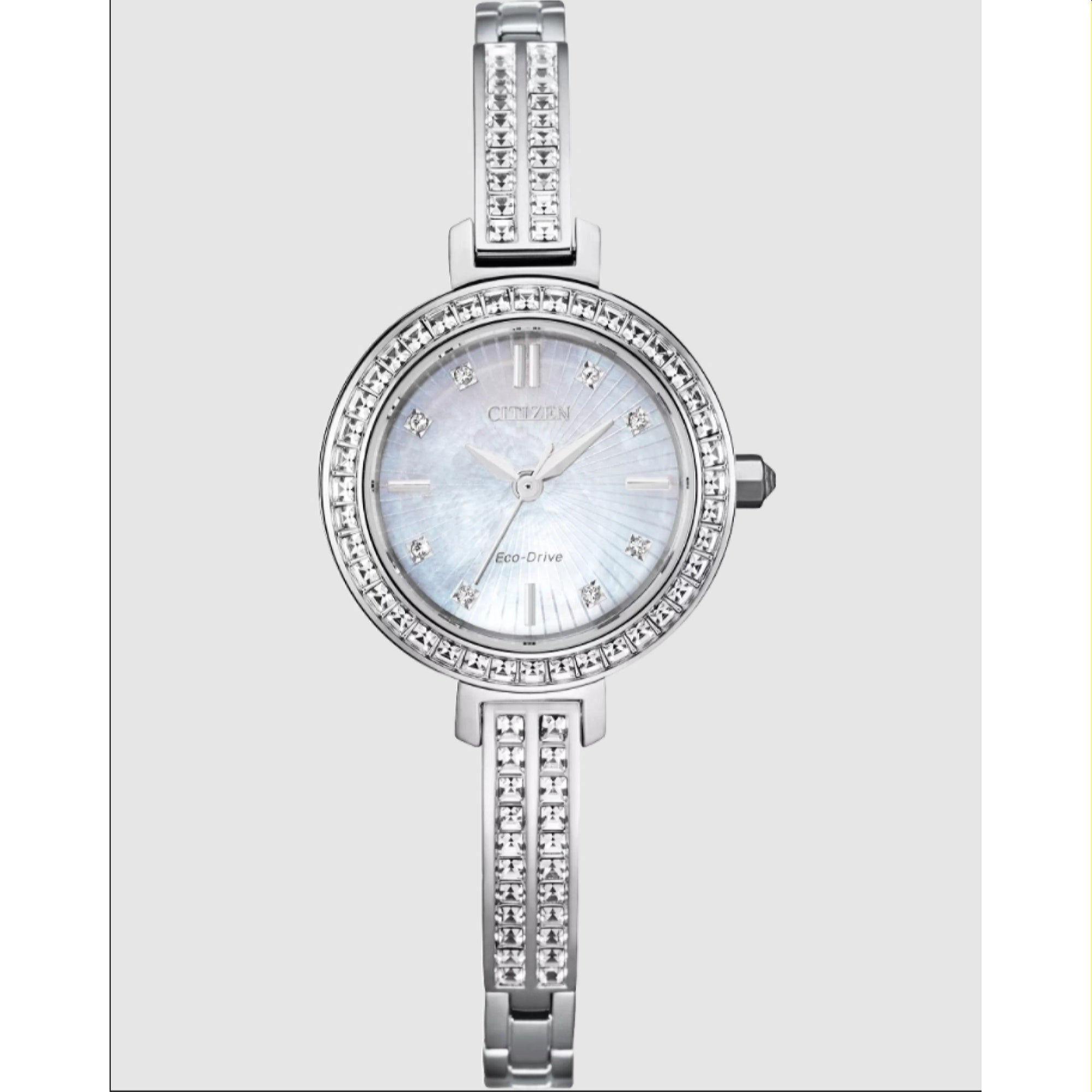 Citizen Quartz Crystal Mother of Pearl Dial Women's Watch EM0860-51D
