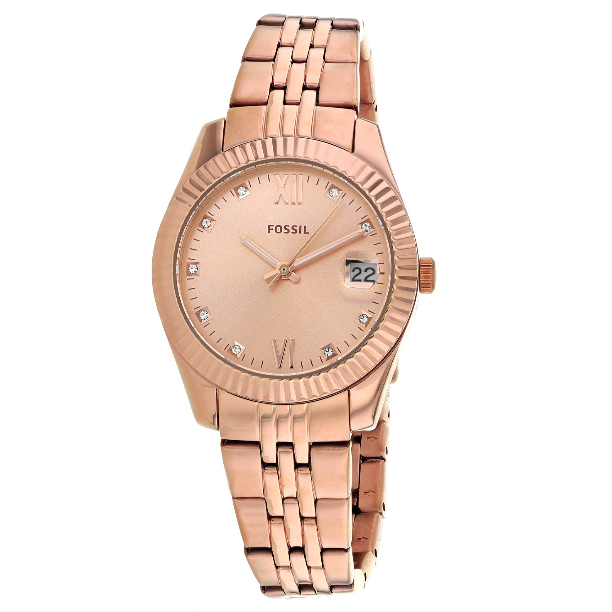 Fossil Quartz Scarlette Rose gold Dial Women's Watch ES4898