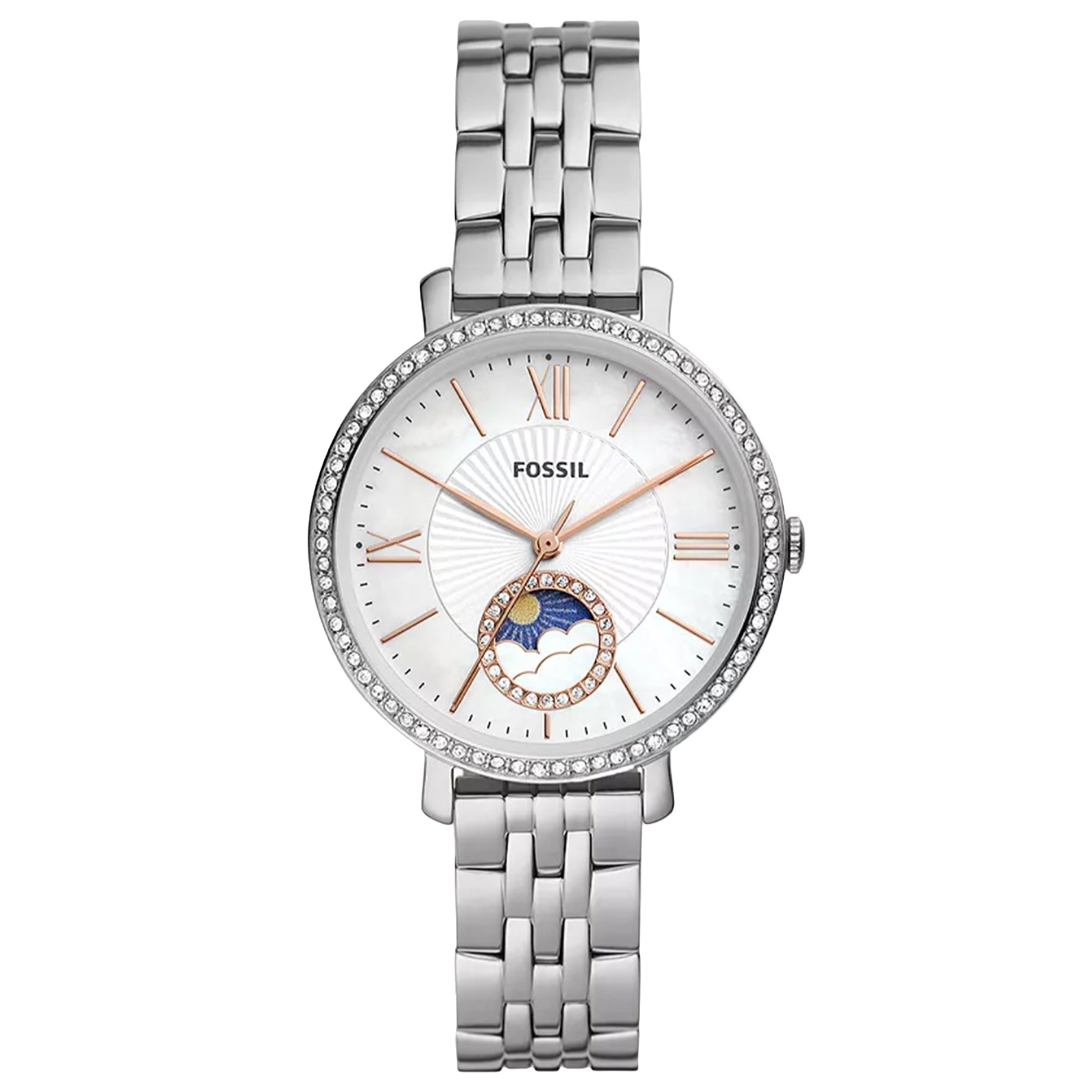 Fossil Quartz Jacqueline Silver Dial Women's Watch ES5164