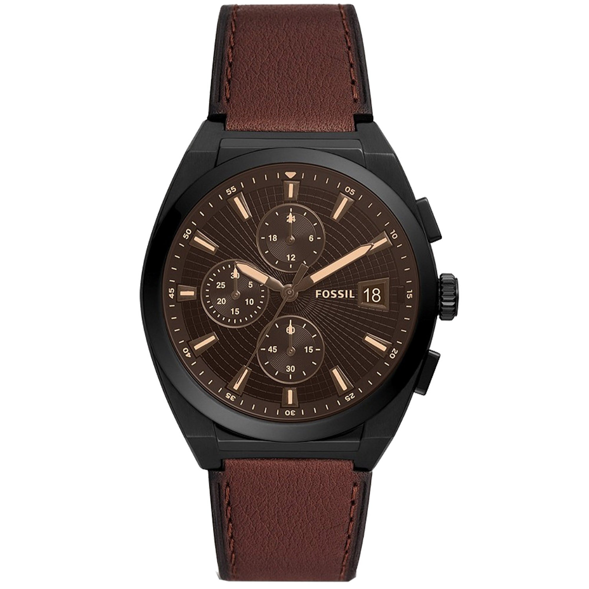 Fossil Quartz Everett Brown Dial Men's Watch FS5798