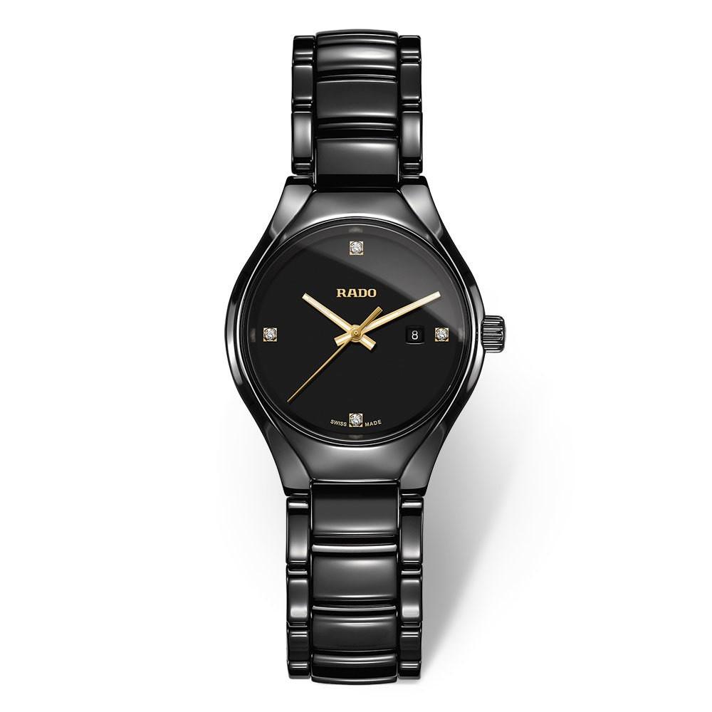 Rado TRUE Quartz Diamond Black Dial Women's Watch R27059712