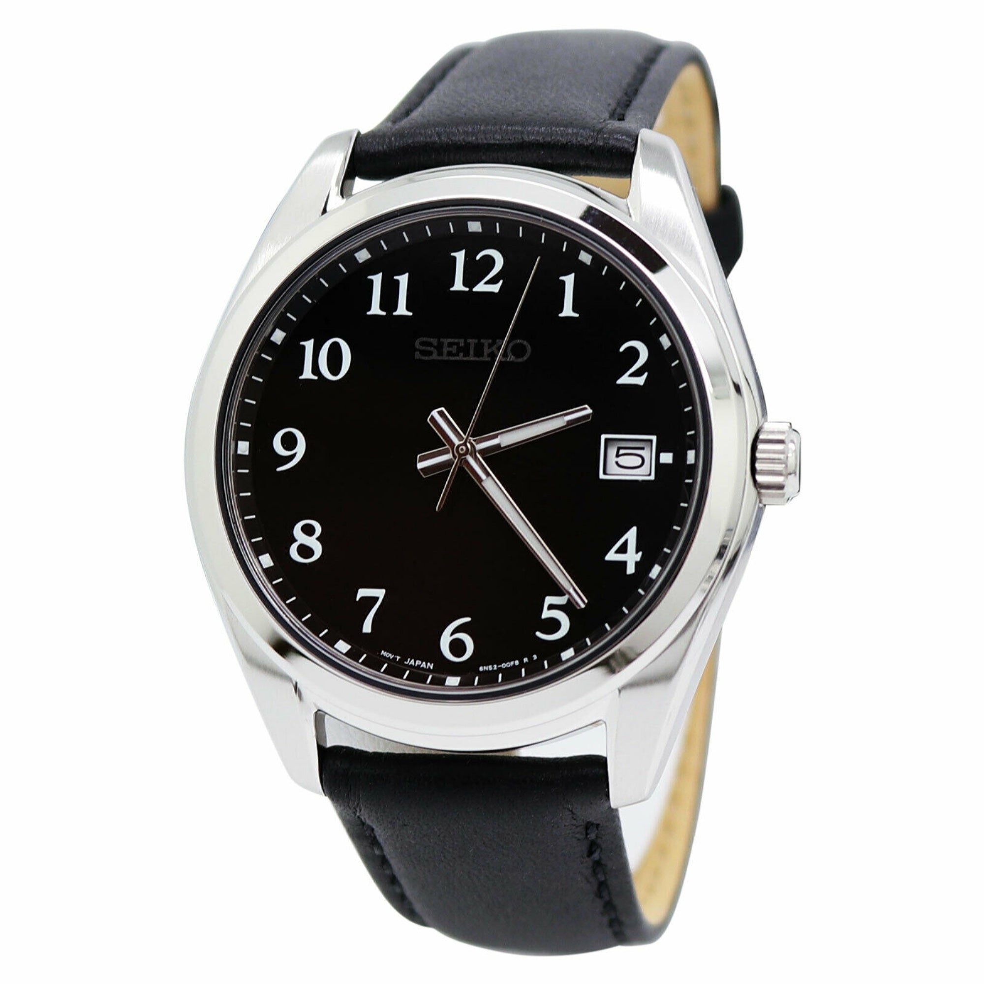 Seiko Quartz Black Dial Men's Watch SUR461