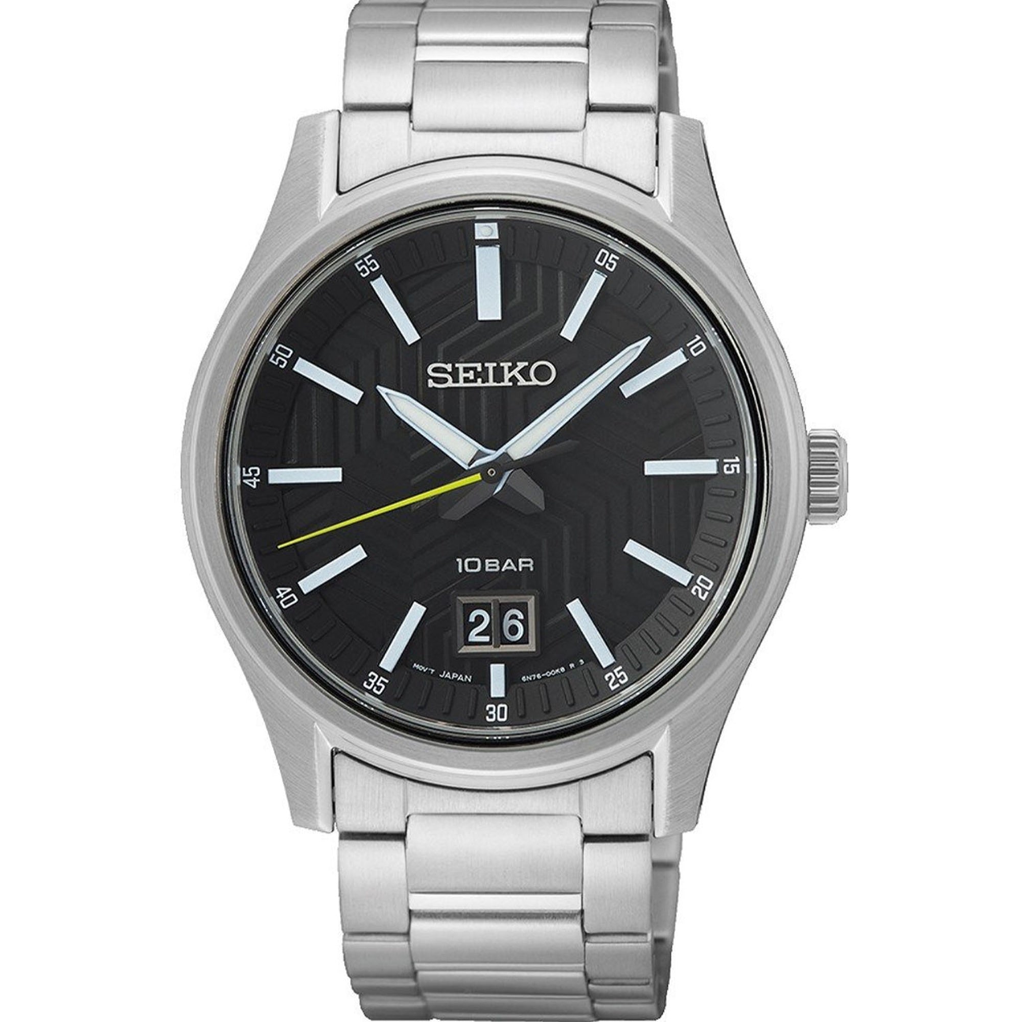 Seiko Quartz Classic Black Dial Men's Watch SUR535