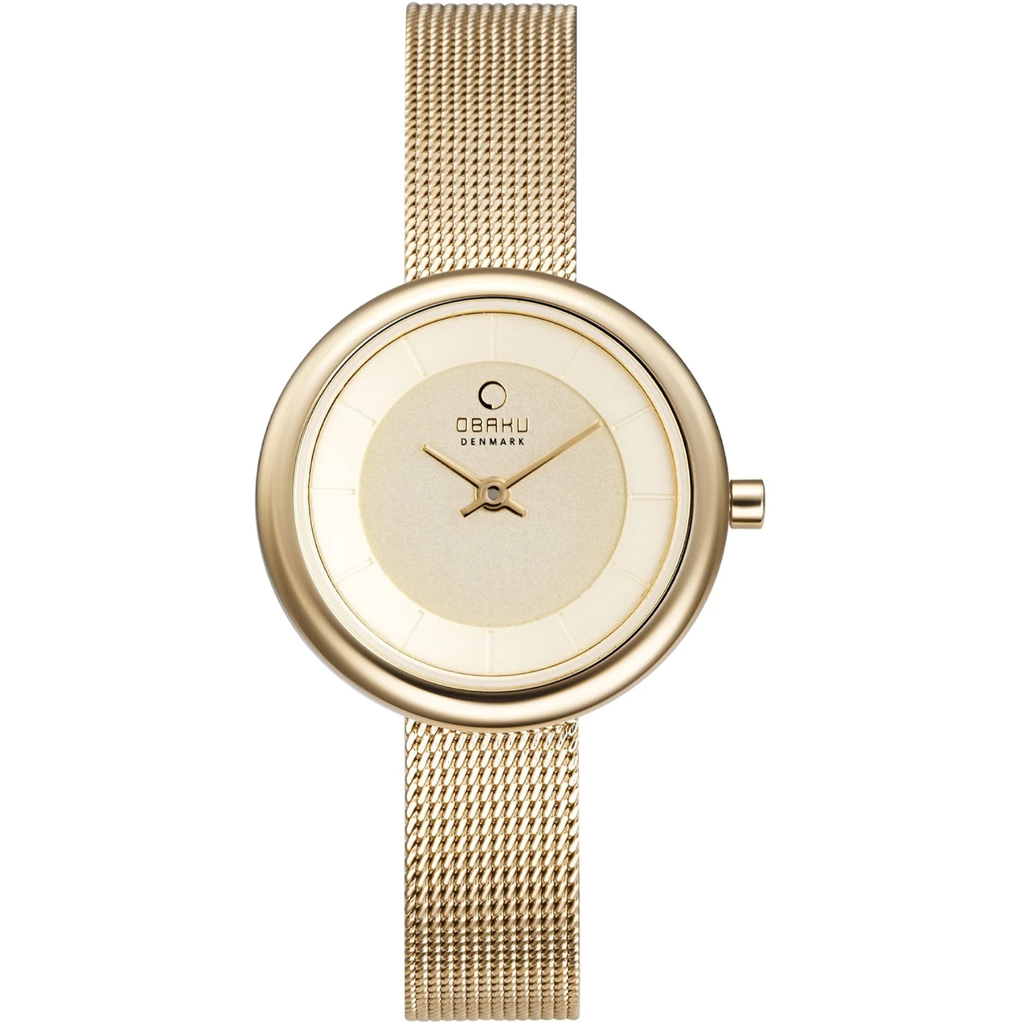 Obaku Quartz Classic Gold Dial Women's Watch V146LXGGMG