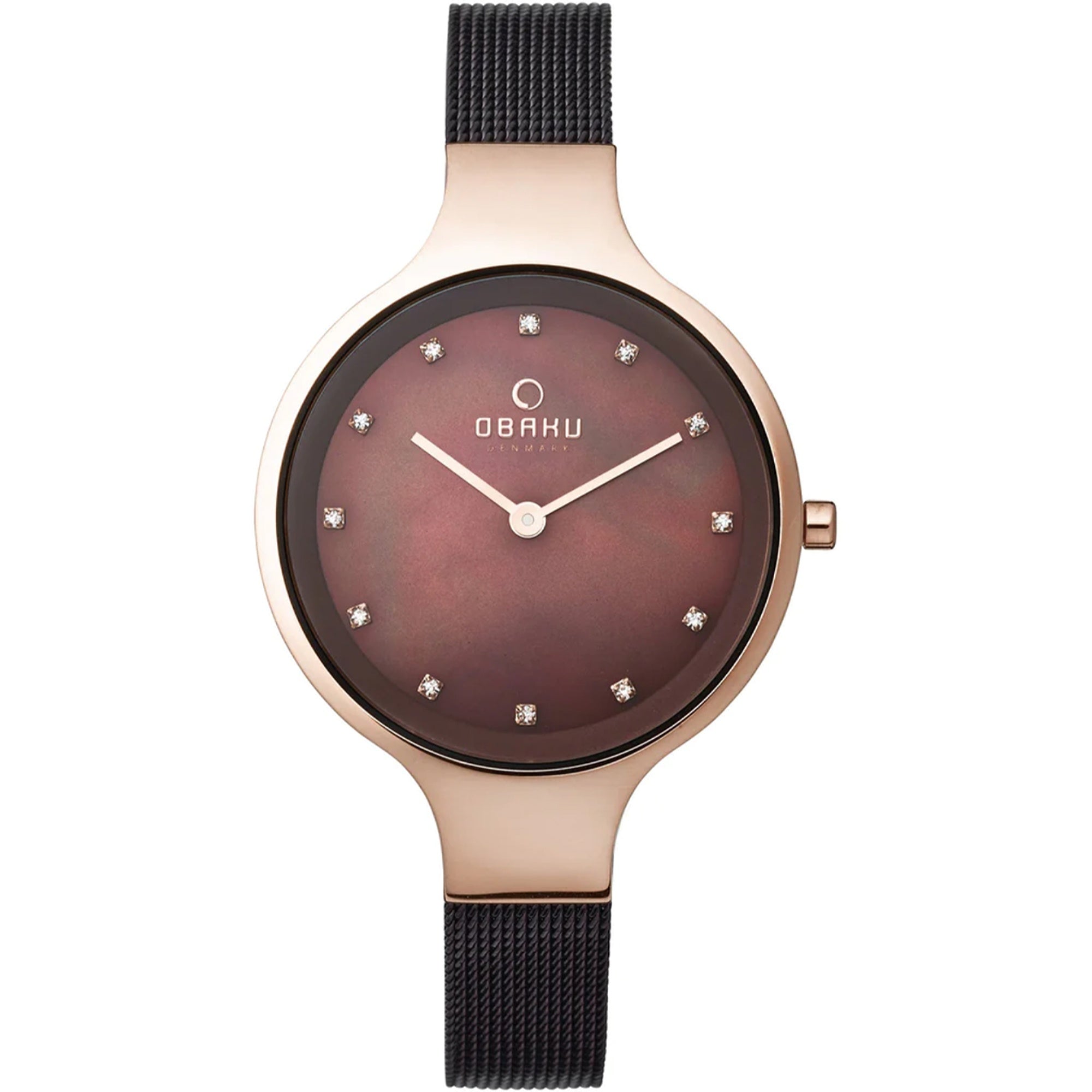 Obaku Quartz Classic Brown Dial Women's Watch V173LXVNMN