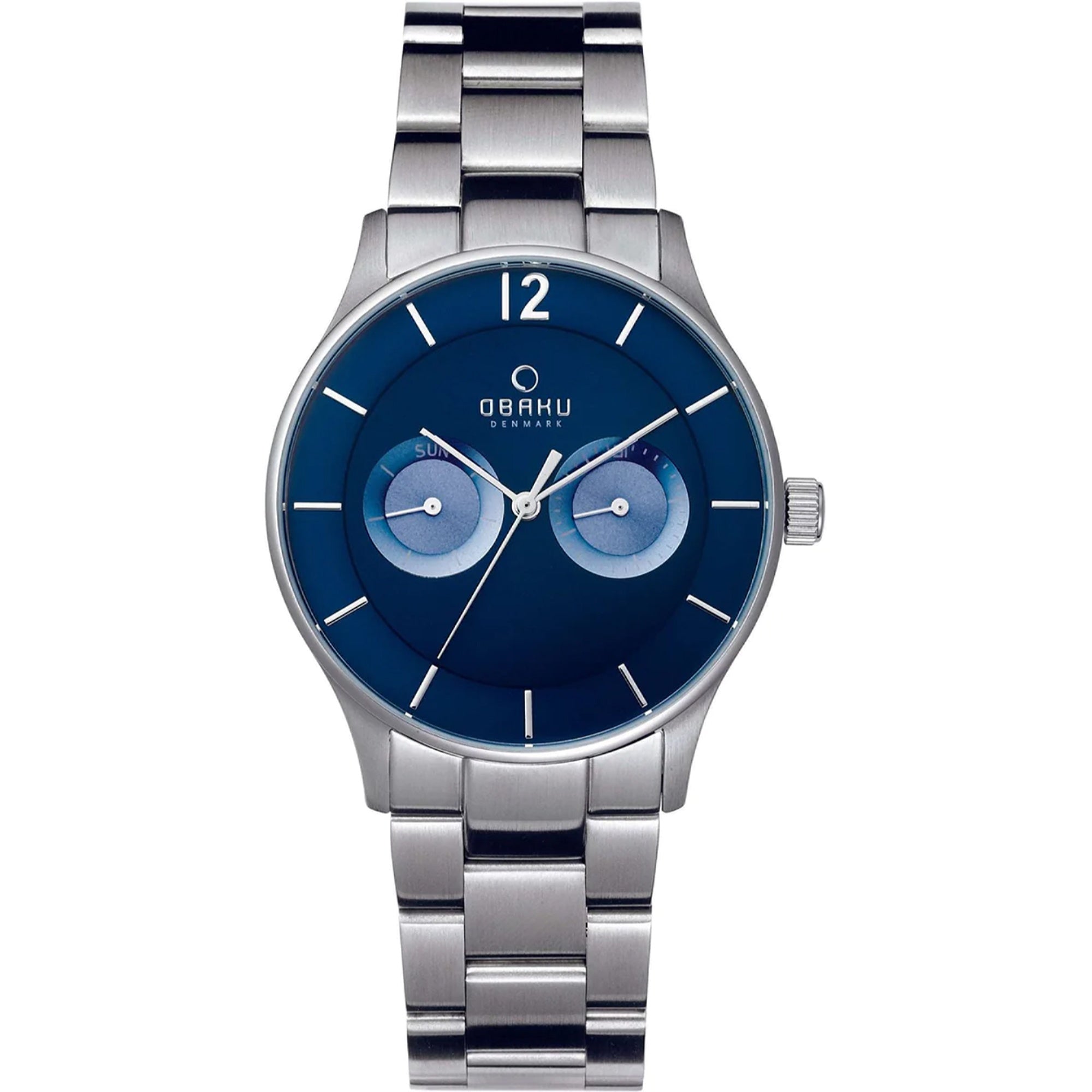 Obaku Quartz Classic Blue Dial Men's Watch V192GMCLSC