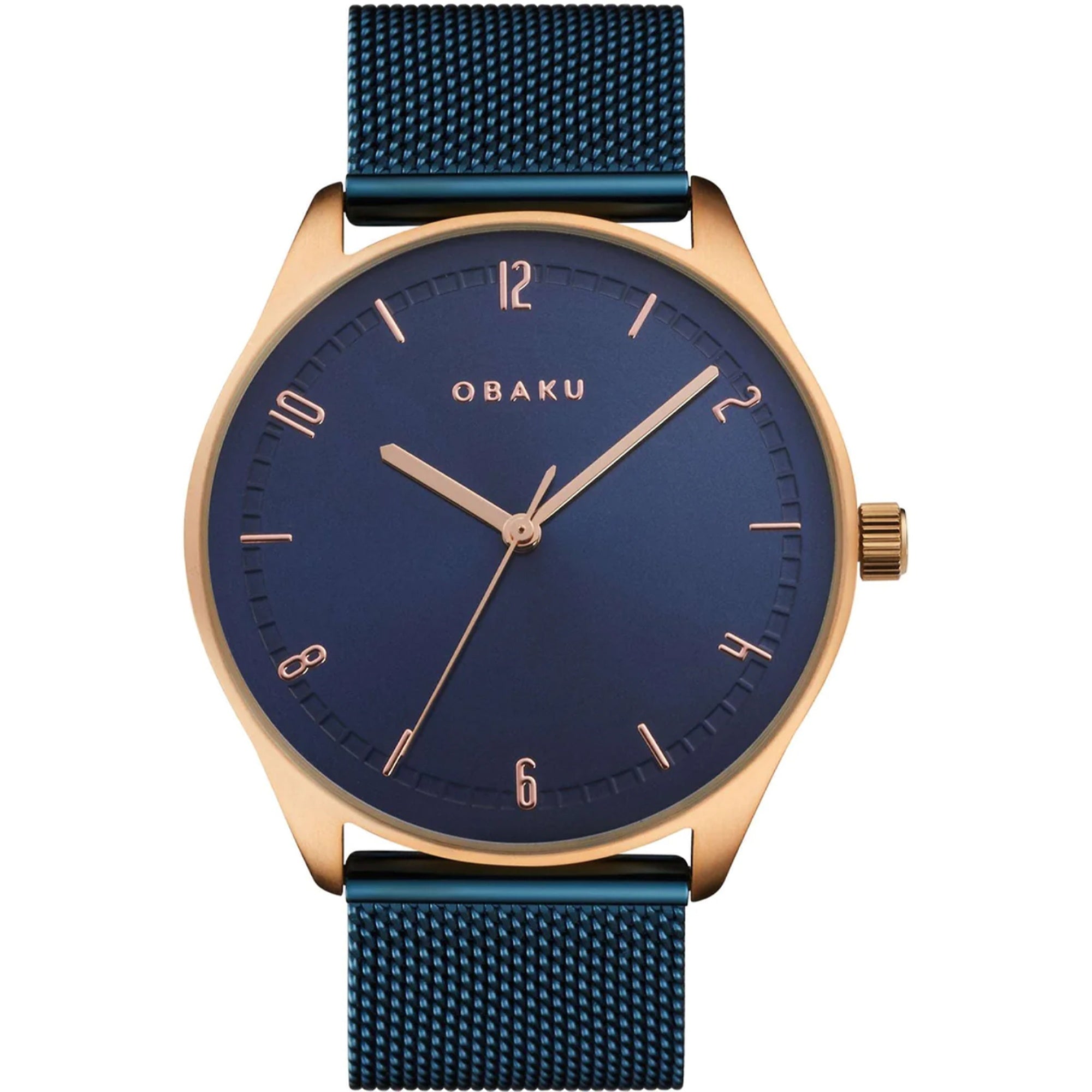 Obaku Quartz Ager Blue Dial Men's Watch V235GXVLML