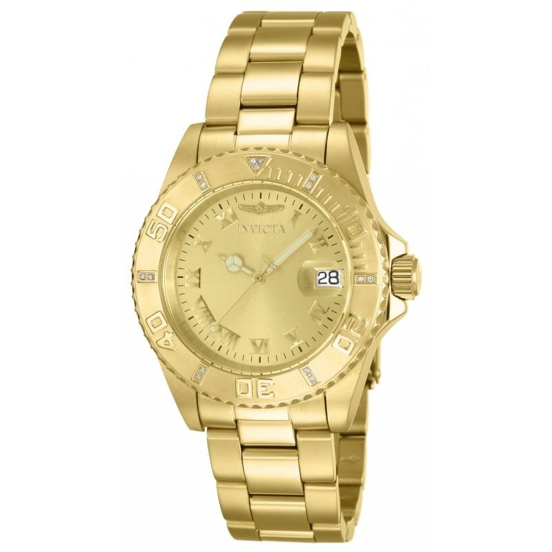 Invicta Quartz Pro Diver Gold Dial Men's Watch 12820