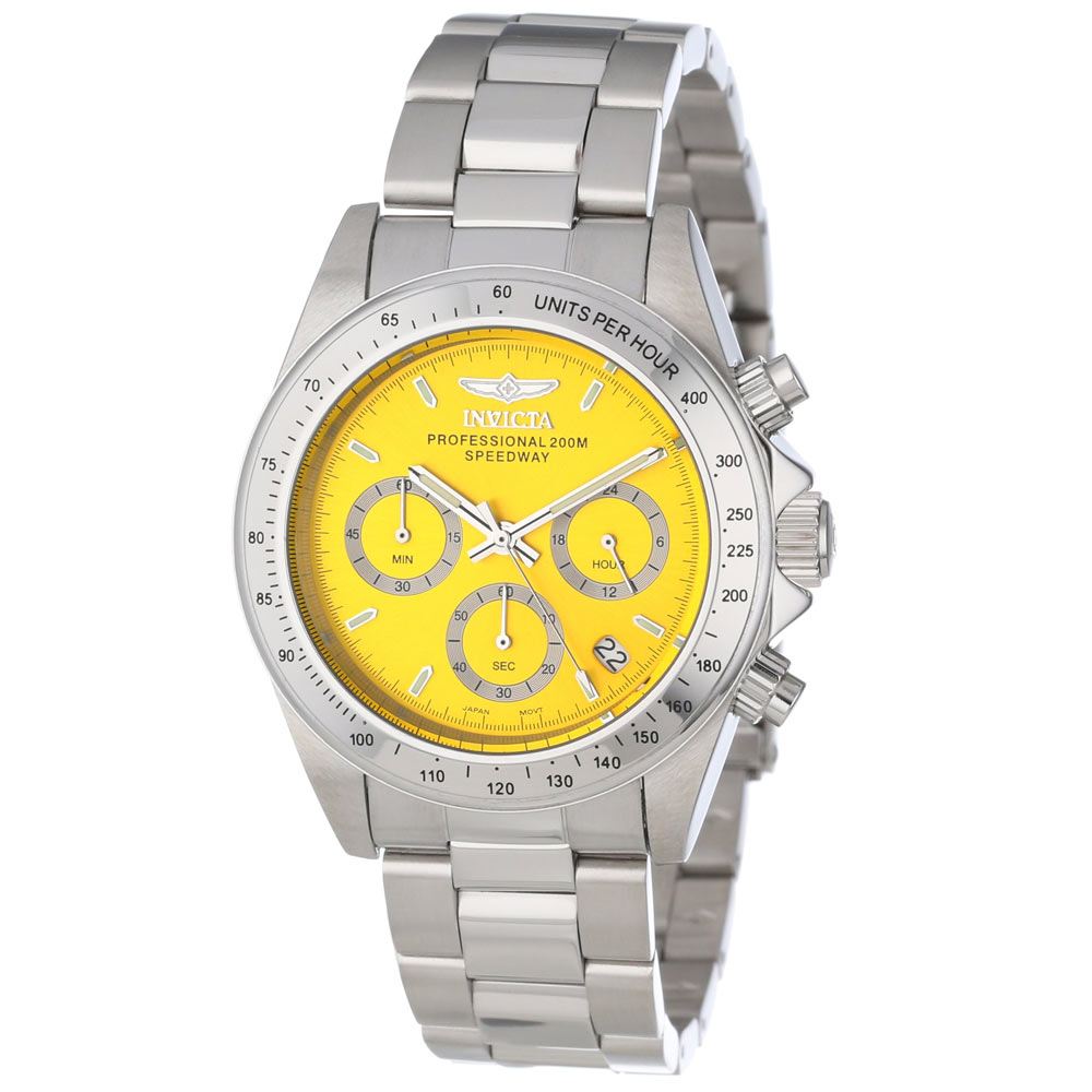 Invicta Quartz Speedway Yellow Dial Men's Watch 14383