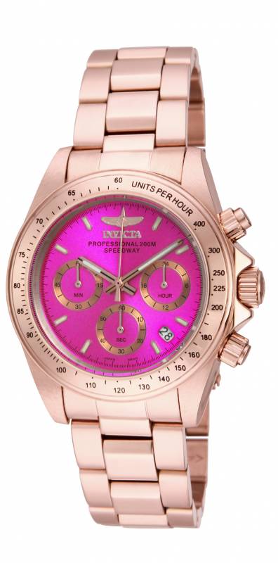 Invicta Quartz Speedway Pink Dial Women's Watch 16657