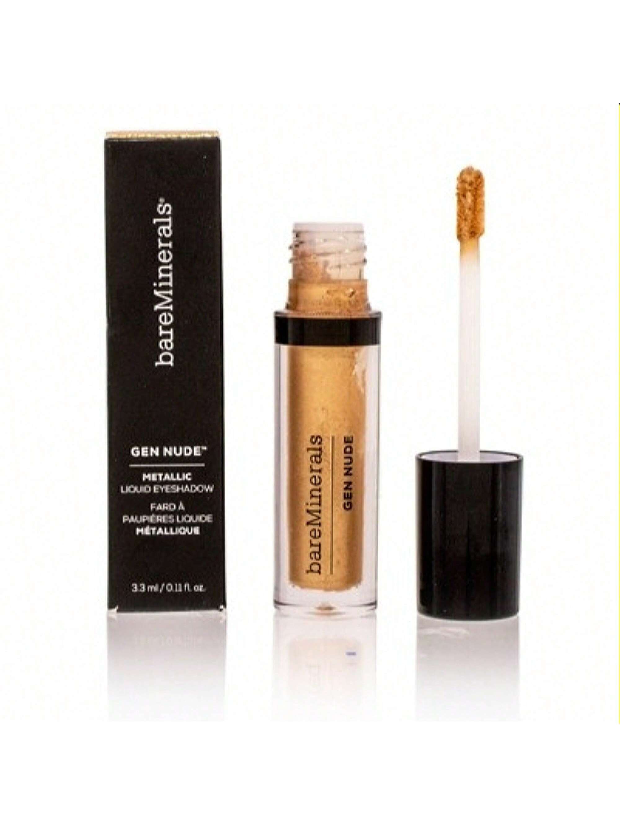 Gen Nude Metallic Liquid Eye Shadow (Golden Topaz) by Bareminerals 0.11 Oz 098132555505