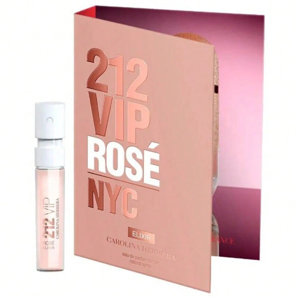 212 Vip Rose Elixir by Carolina Herrera EDP Spray 0.05 Oz - Women 8411061084748