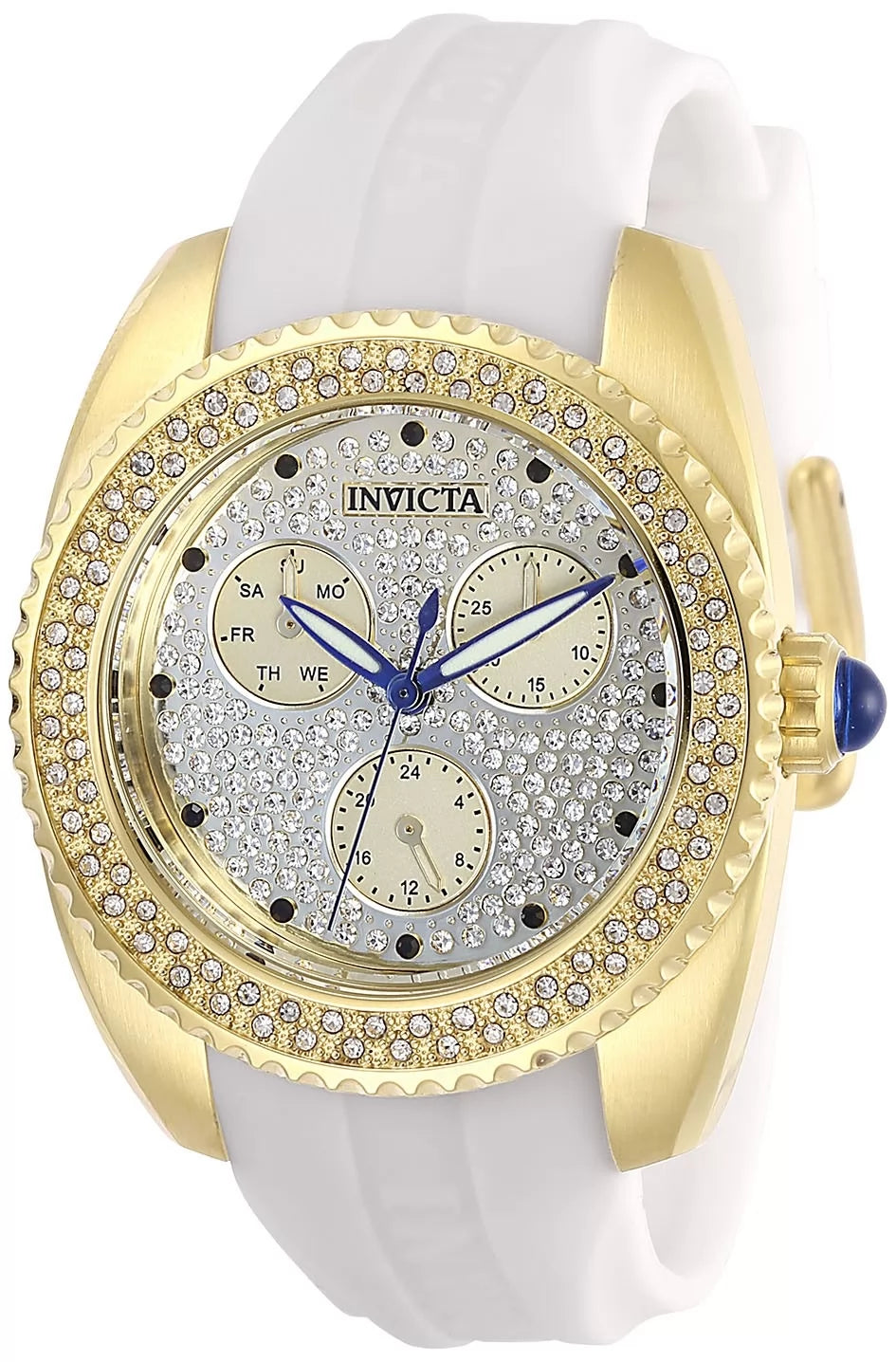 Invicta Women's 28484 Angel  Quartz Chronograph Gold, Pave Dial Watch