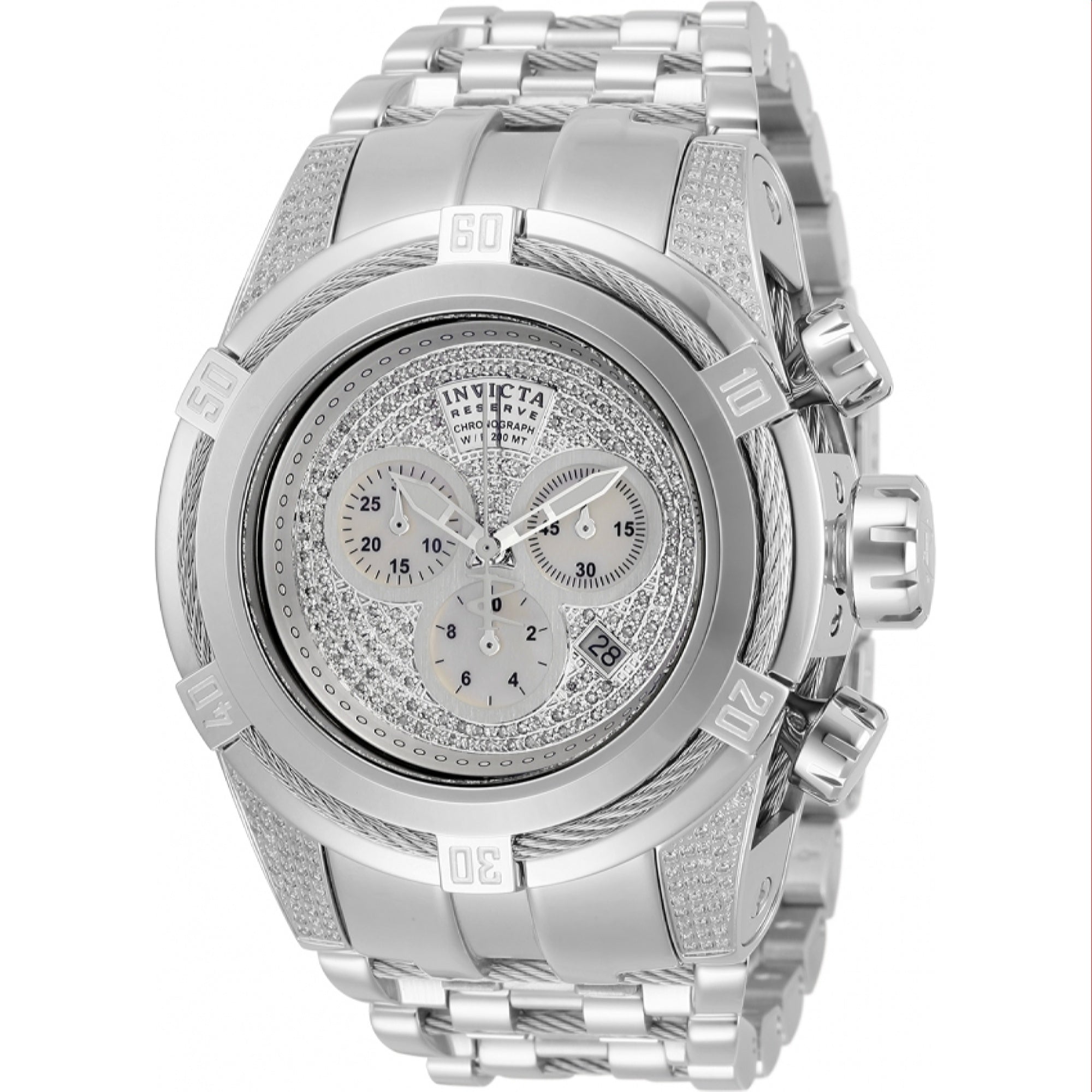 Invicta  Quartz Reserve Bolt Zeus Silver Dial Men's Watch 29900