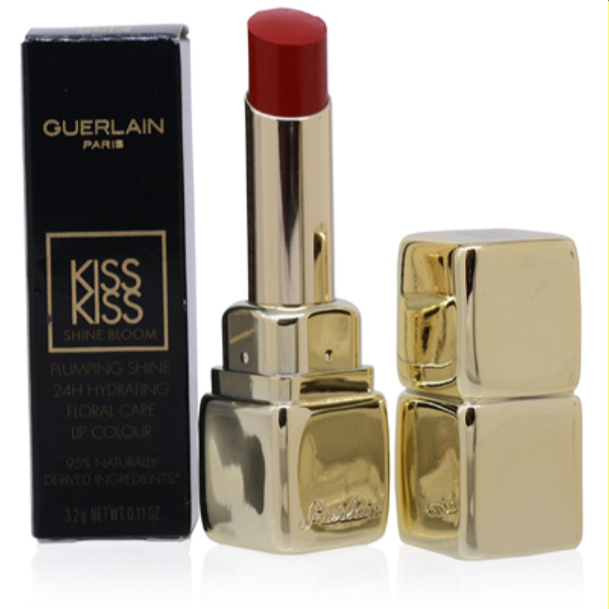 Guerlain  Guerlain Kiss Kiss Shine Bloom Lip Colour 729 Daisy Red 0.11 Oz 3.2 G  3346470434998