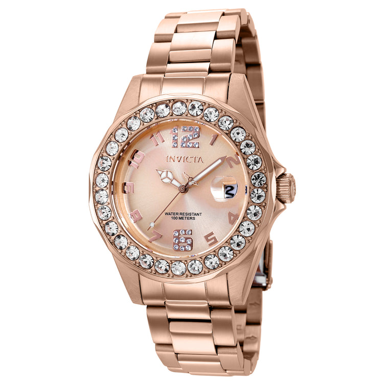 Invicta Automatic Pro Diver Rose Gold Dial Women's Watch 37698