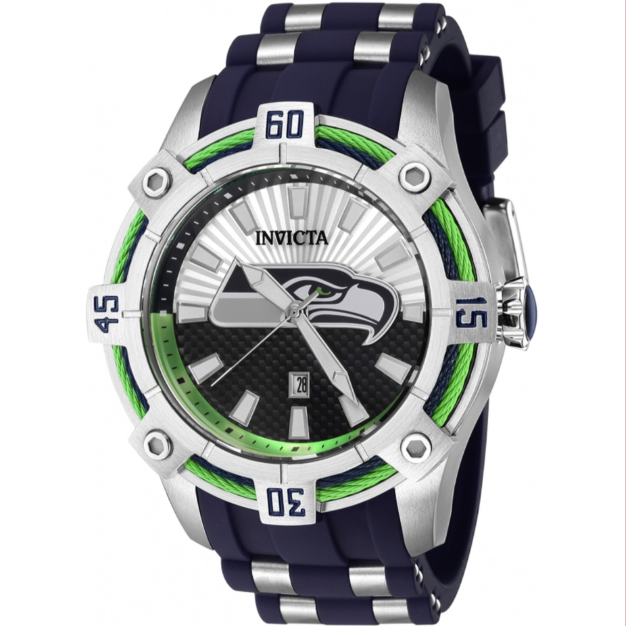 Invicta NFL Quartz NFL Seahawks Silver Dial Men's Watch 42061