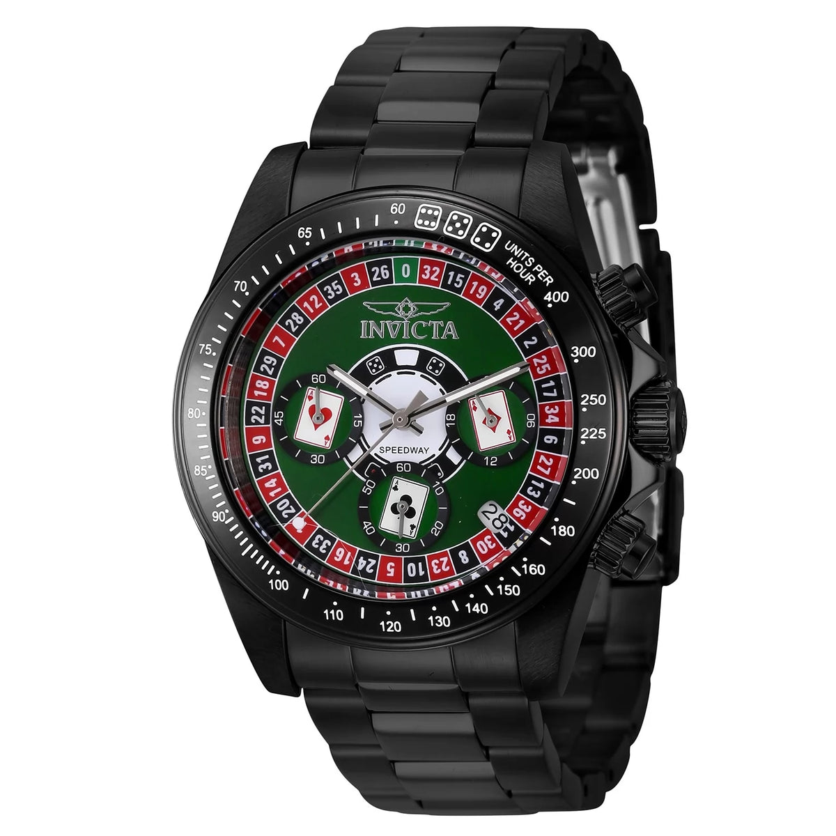 Invicta Men's 44645 Speedway  Quartz Chronograph Green Dial Watch