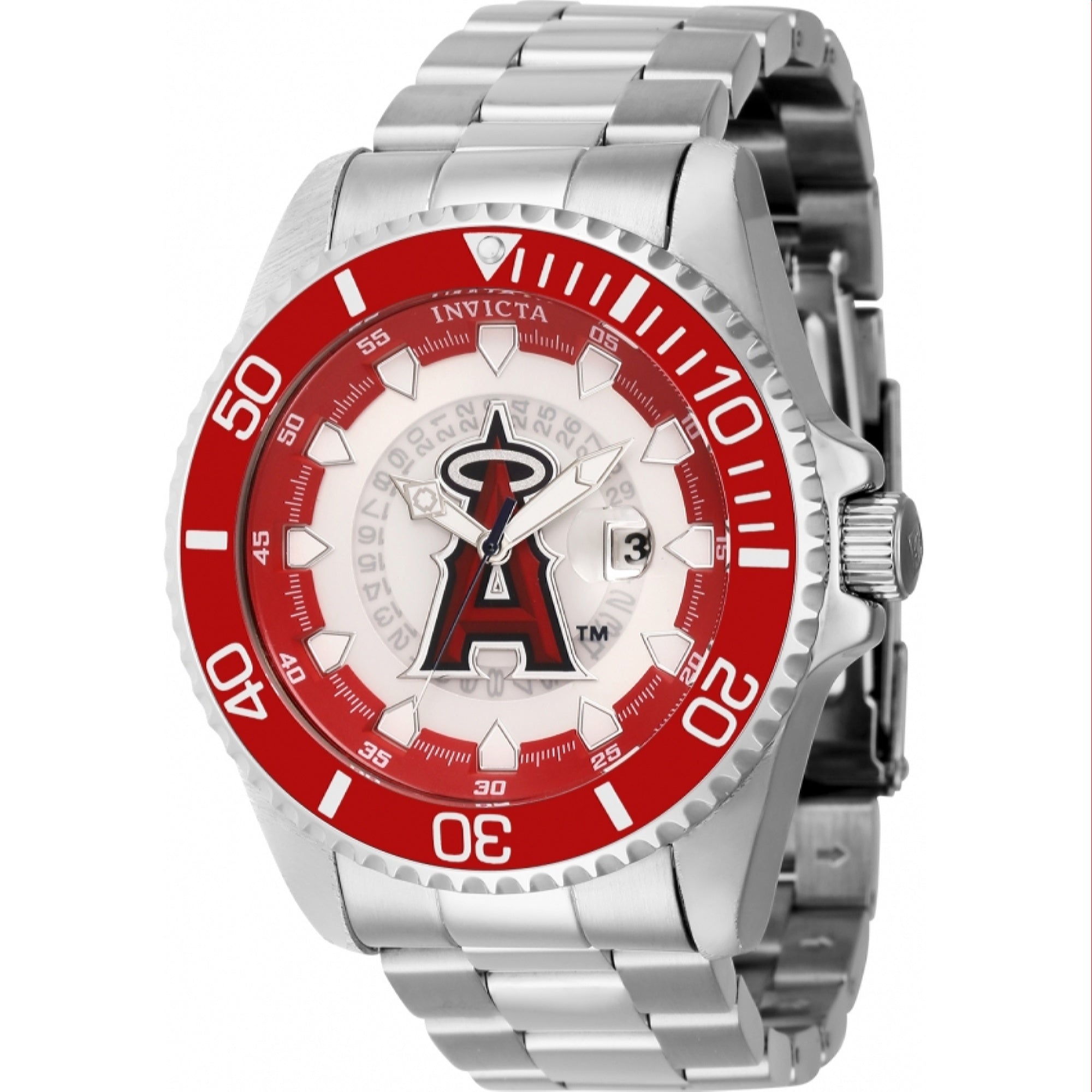 Invicta MLB Quartz MLB Angels Red Dial Men's Watch 43466