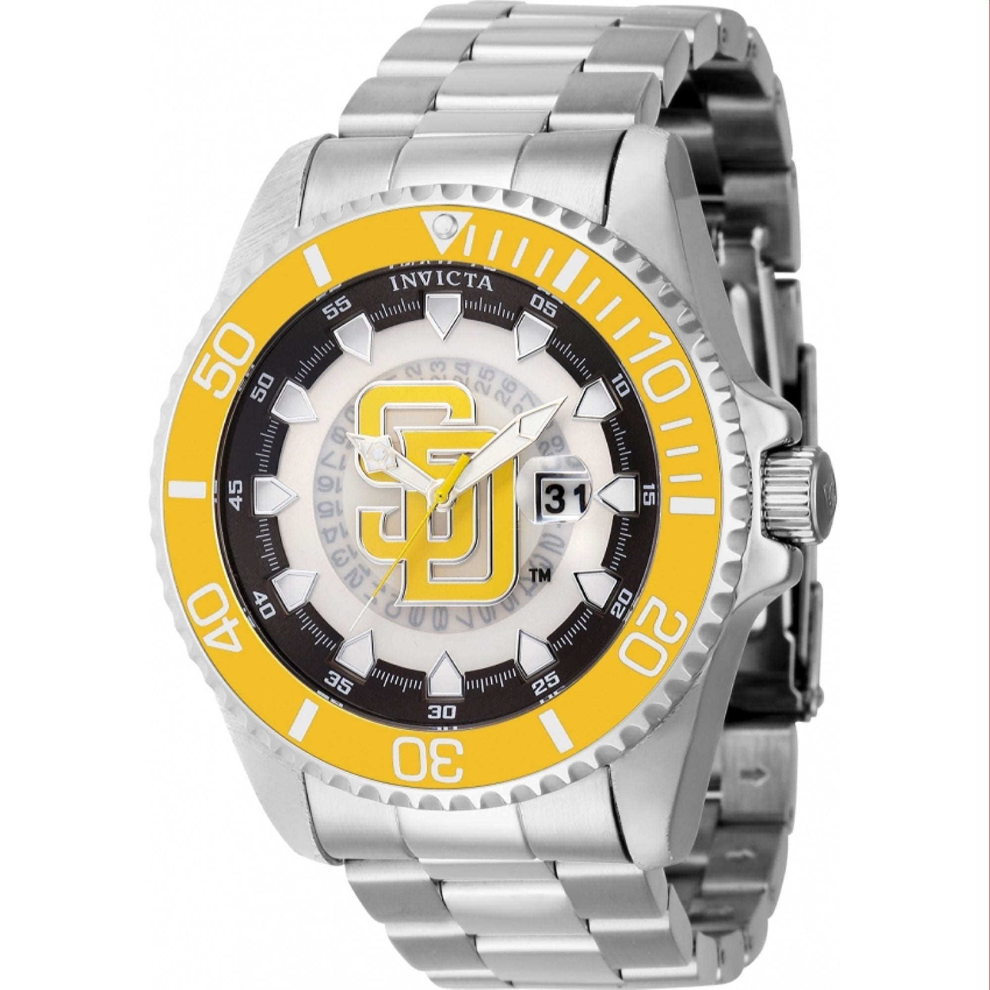 Invicta MLB Quartz MLB Padres Yellow Dial Men's Watch 43476