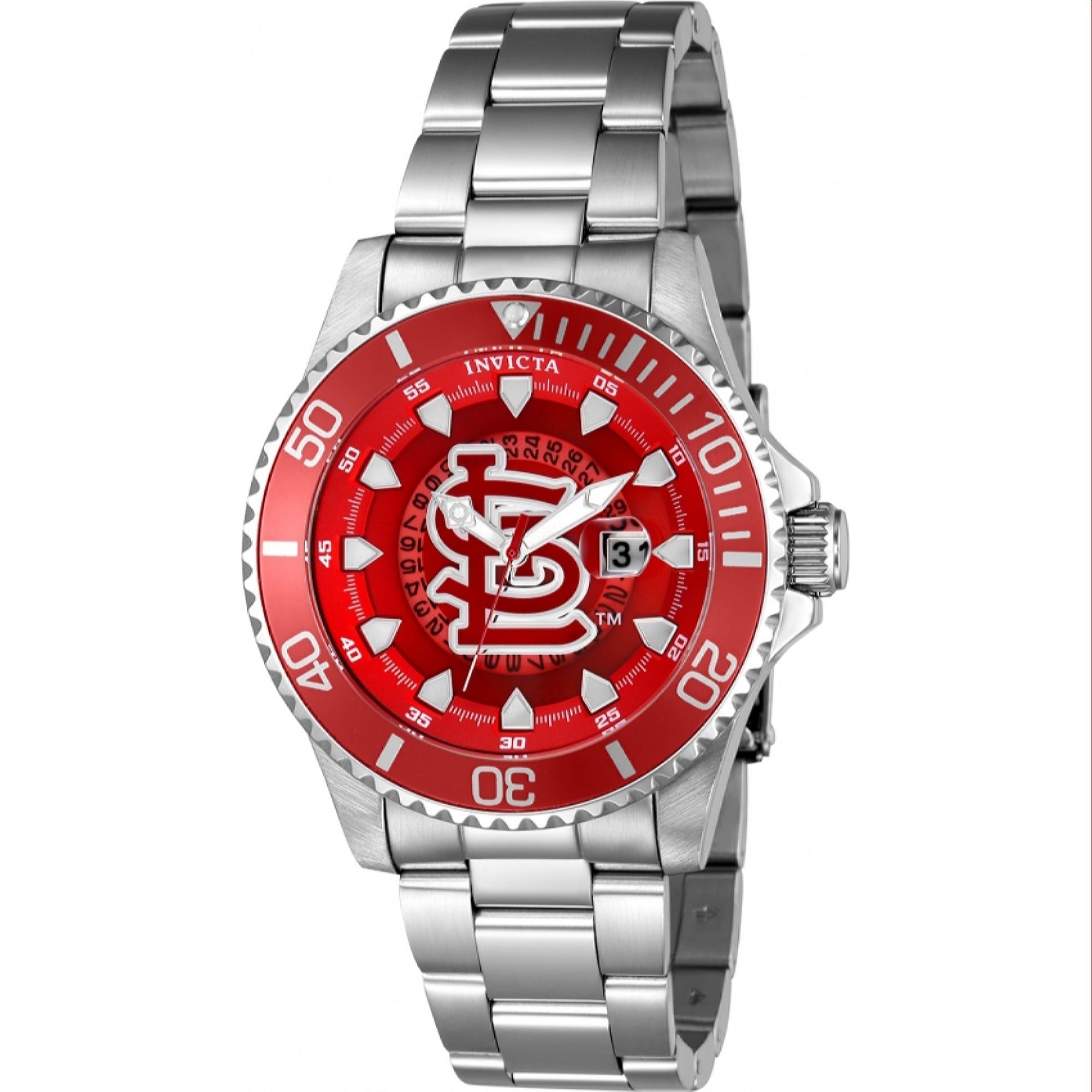 Invicta MLB Quartz MLB Cardinals Red Dial Men's Watch 43479