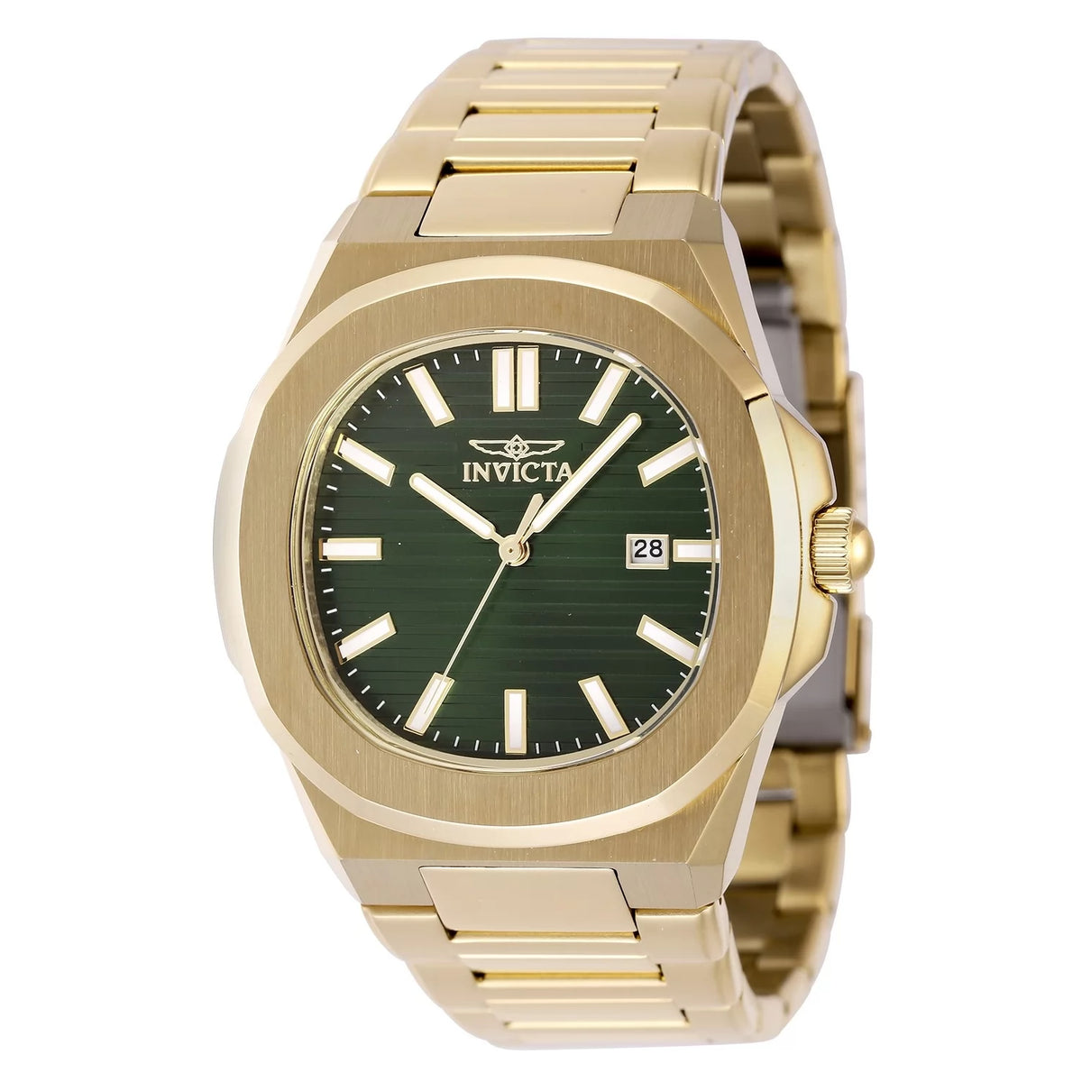 Invicta Men's 48518 Speedway Quartz 3 Hand Green Dial Watch