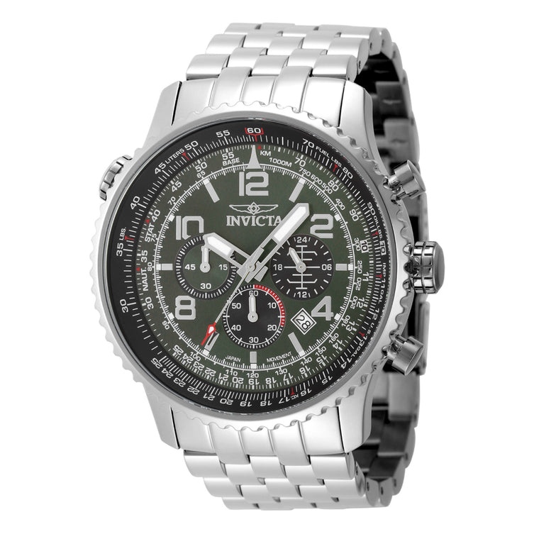 Invicta Quartz Aviator Military Green Dial Men's Watch 49080