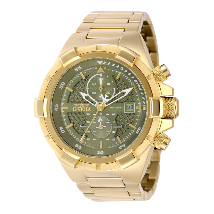 Invicta Quartz Aviator Green Dial Men's Watch 49255